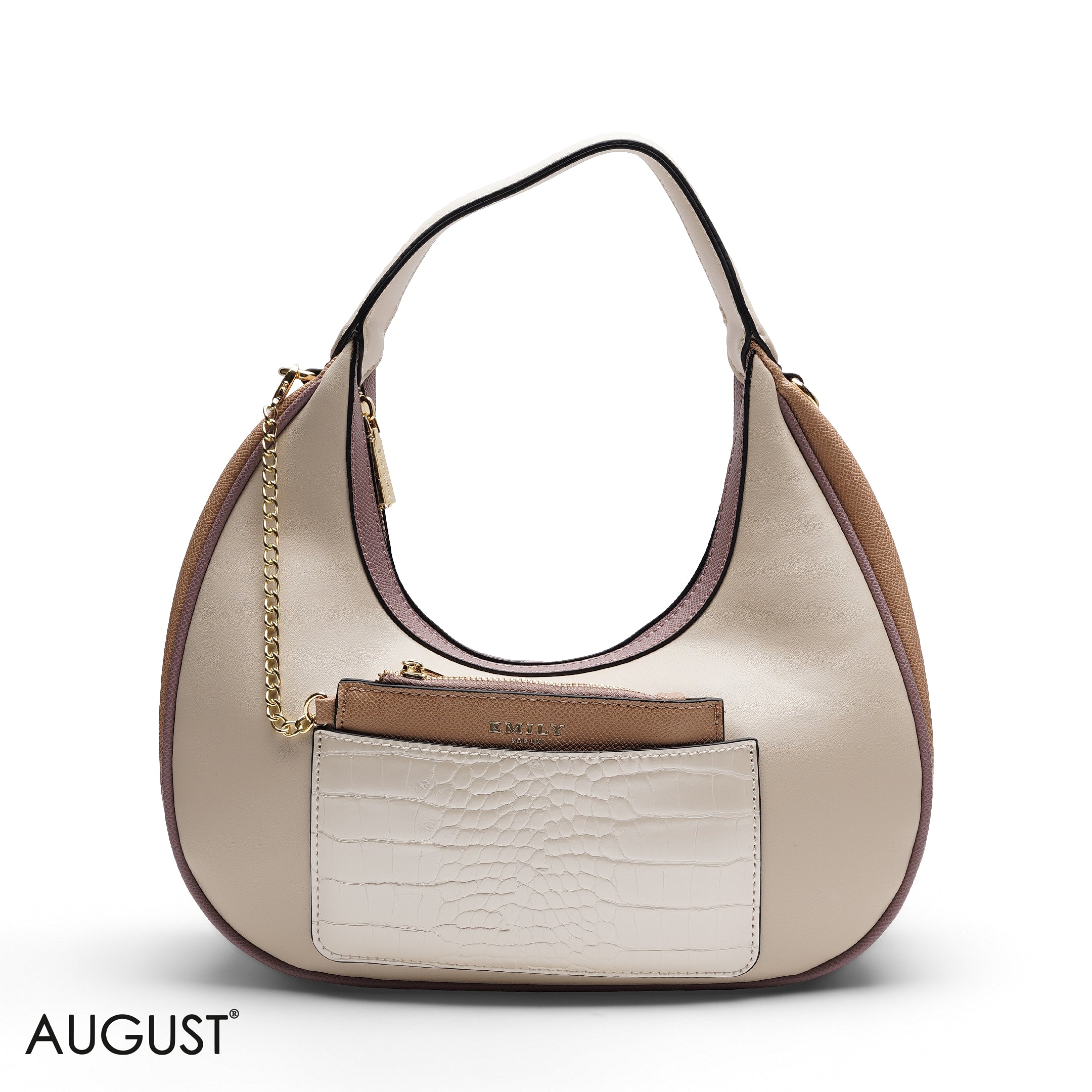 HOBO BAG WITH POUCH AND WEBBING STRAP