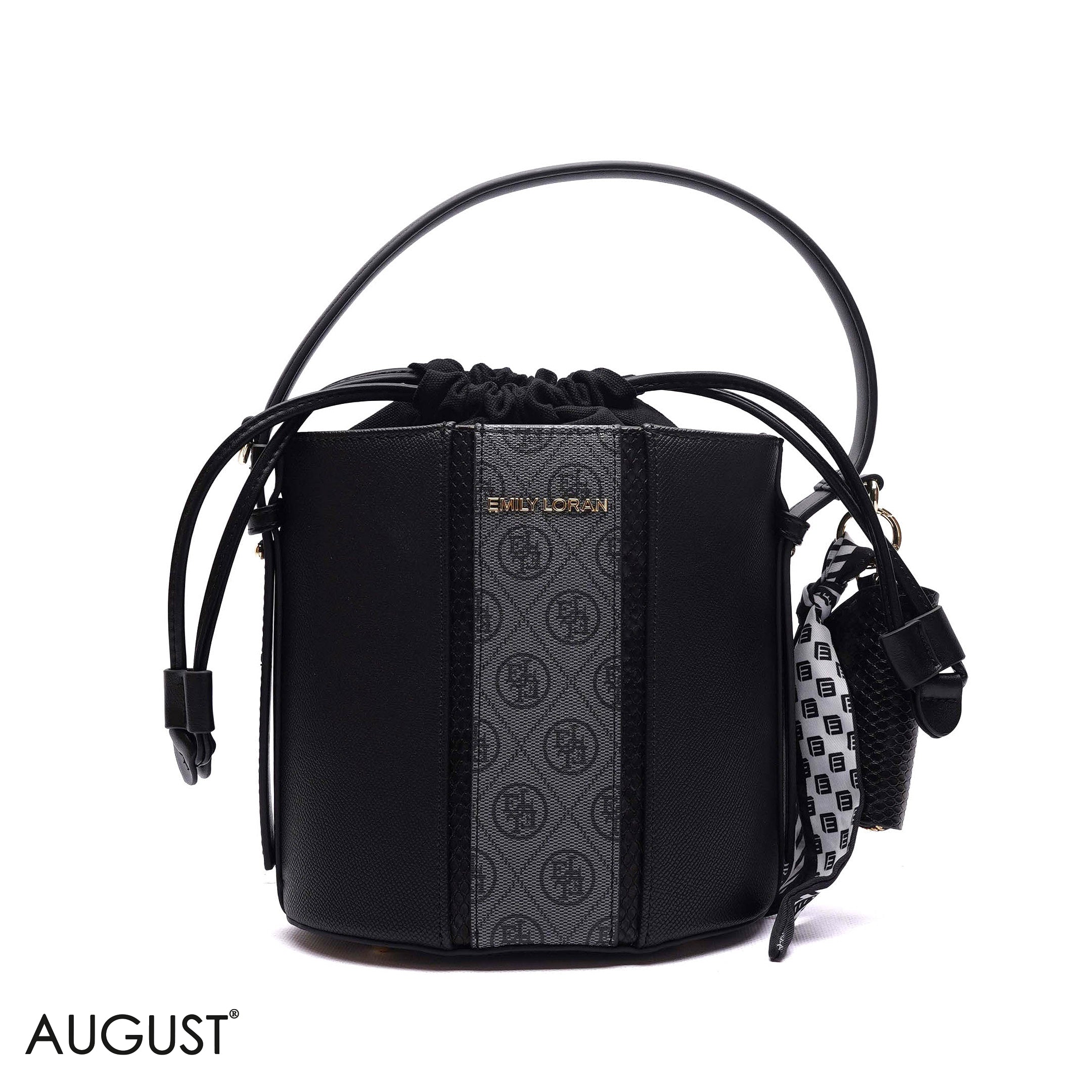 ELEGANT DRAWSTRING BUCKET BAG