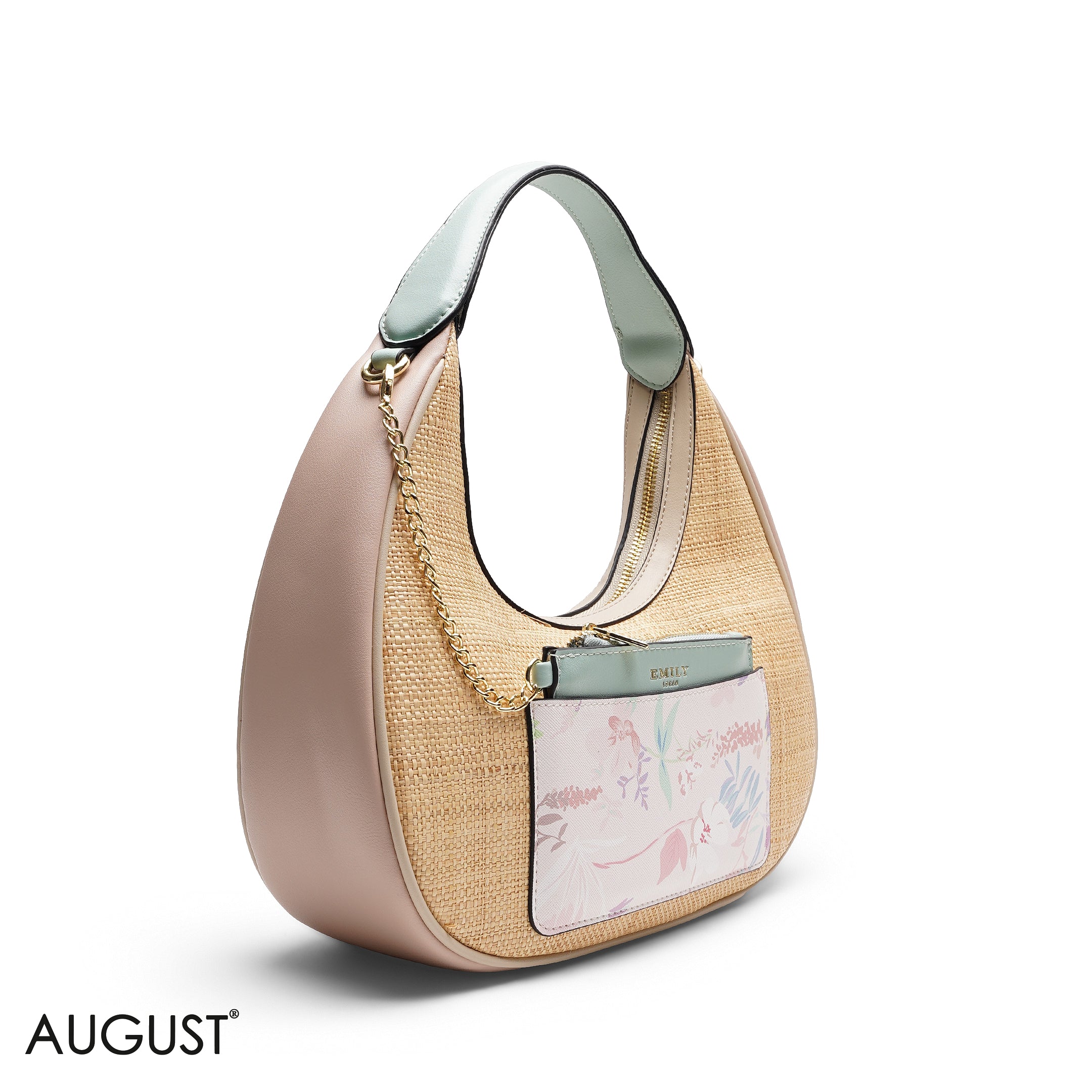 HOBO BAG WITH POUCH AND WEBBING STRAP