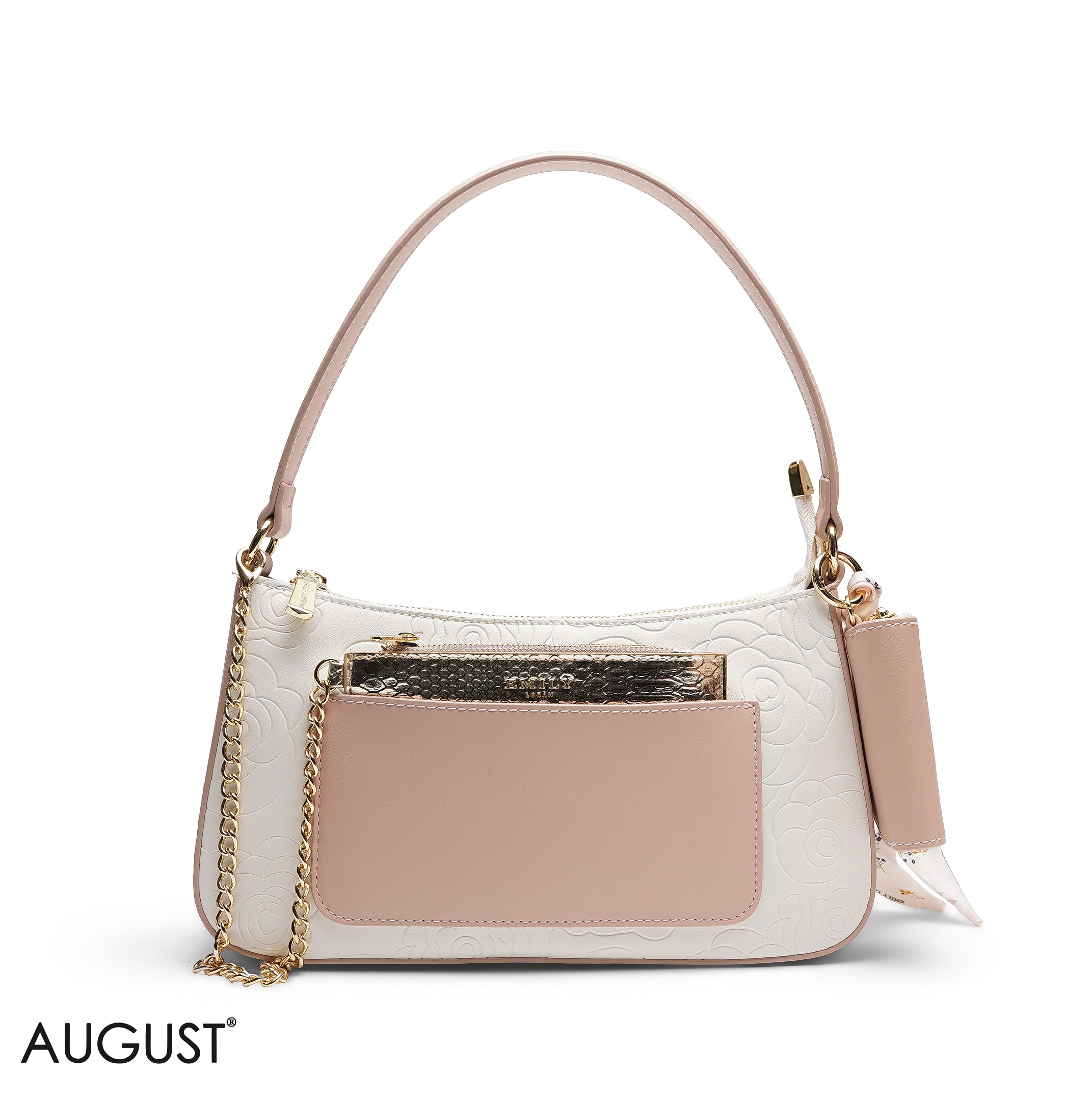 EMBOSSED MULTI-POUCH SHOULDER BAG SET