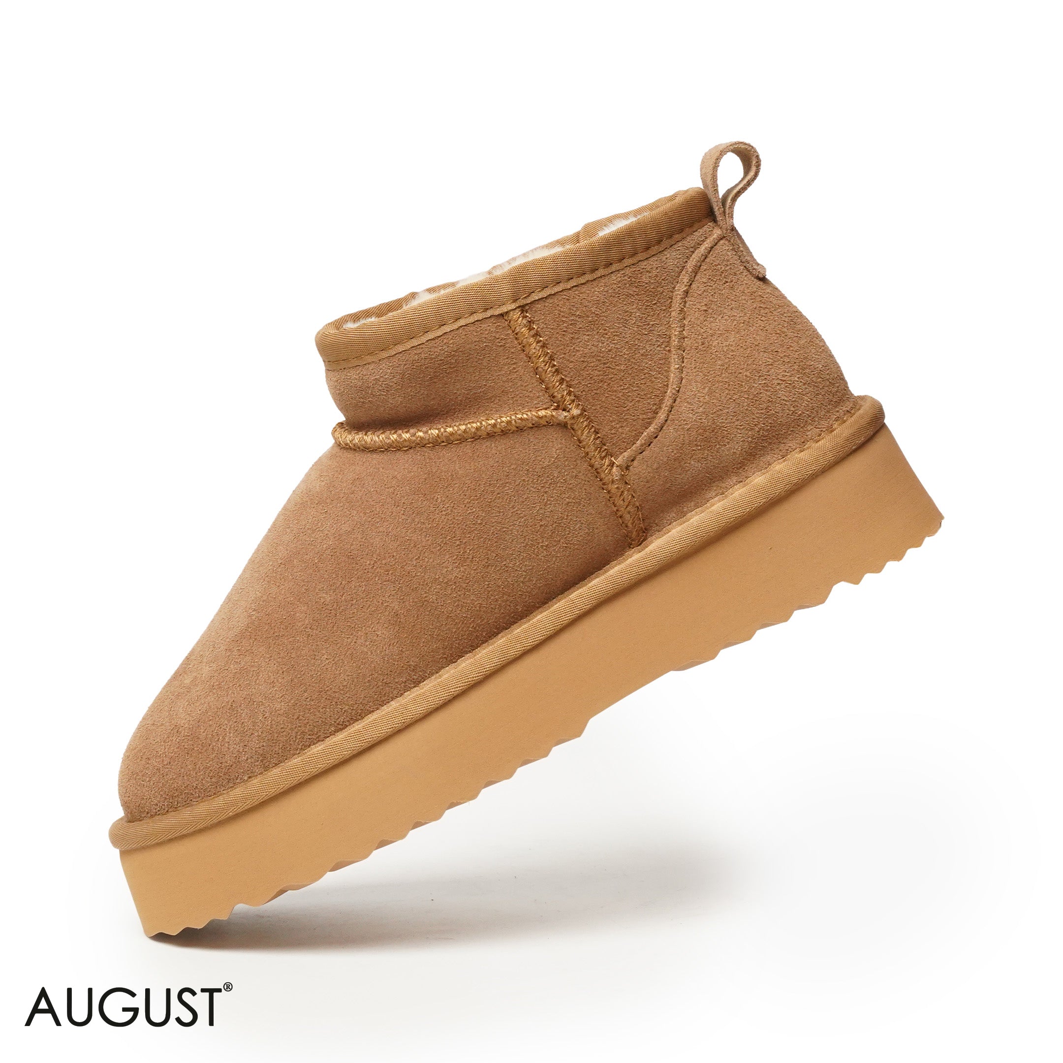 CHESTNUT SUEDE LEATHER ANKLE UGGS