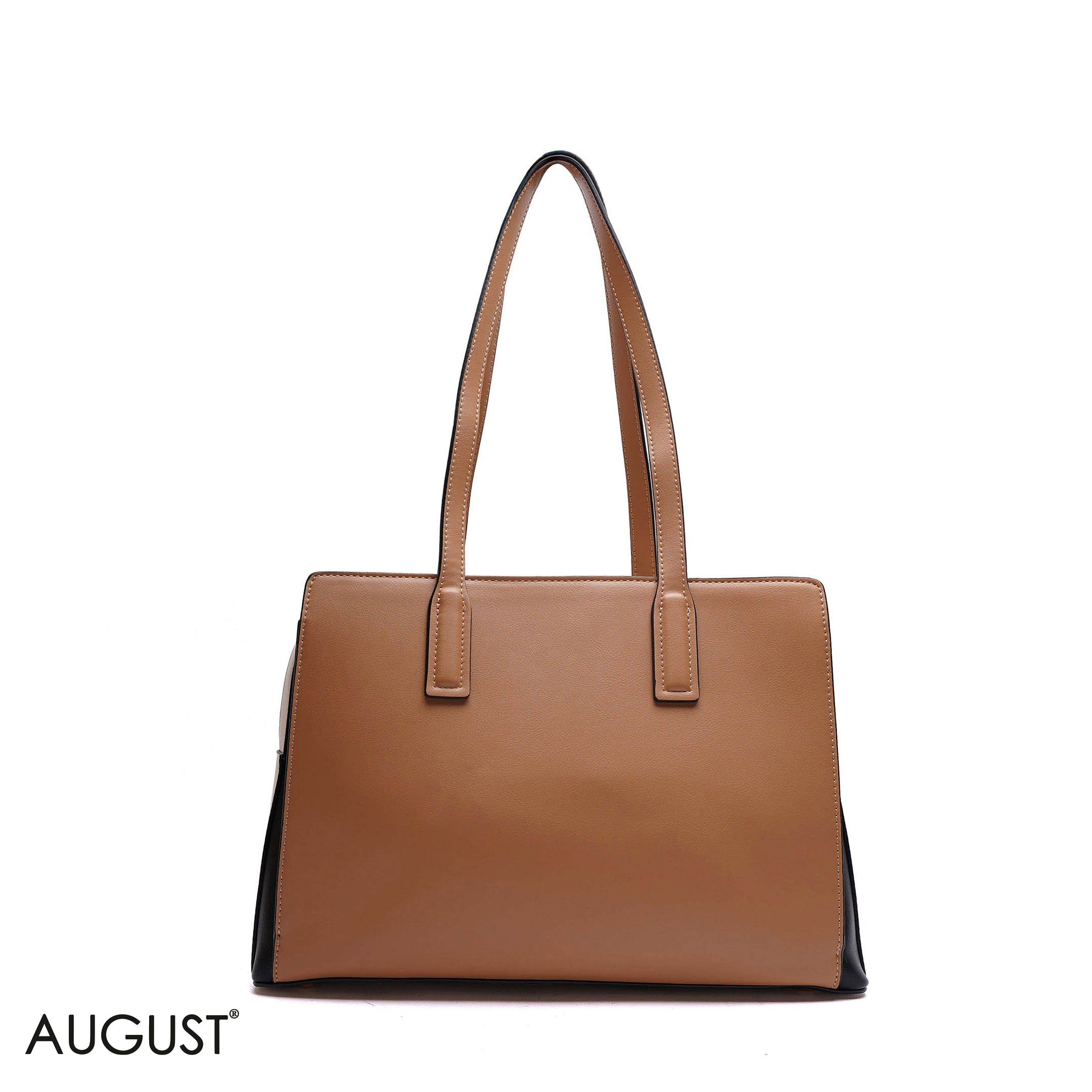 EMBOSSED FLORAL HANDBAG WITH POUCH - LARGE