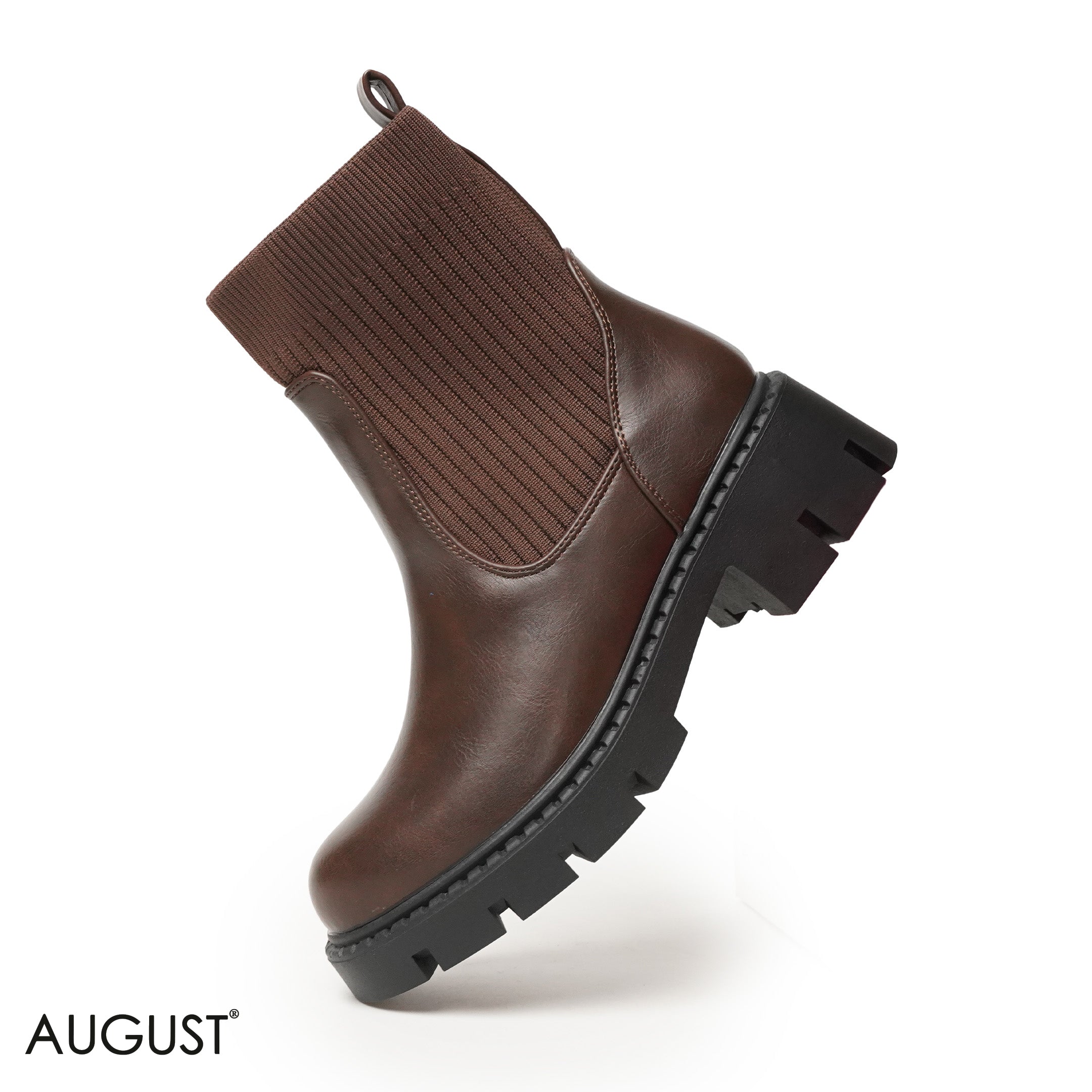 STRETCHY SOCK ANKLE BOOTS WITH CHUNKY SOLE