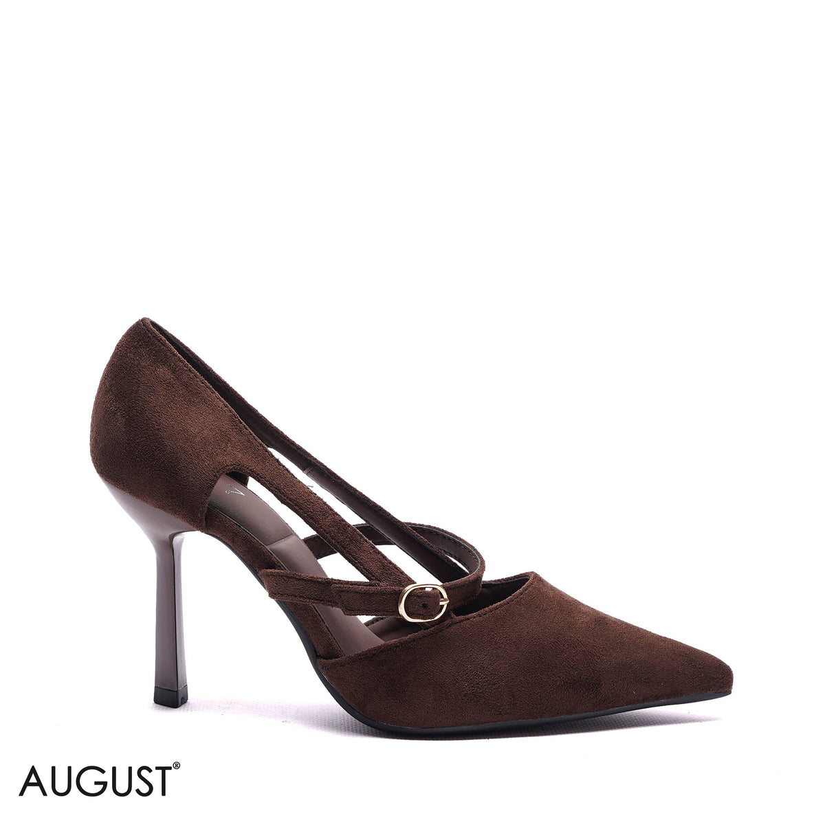 STRAPPY SUEDE POINTED PUMP