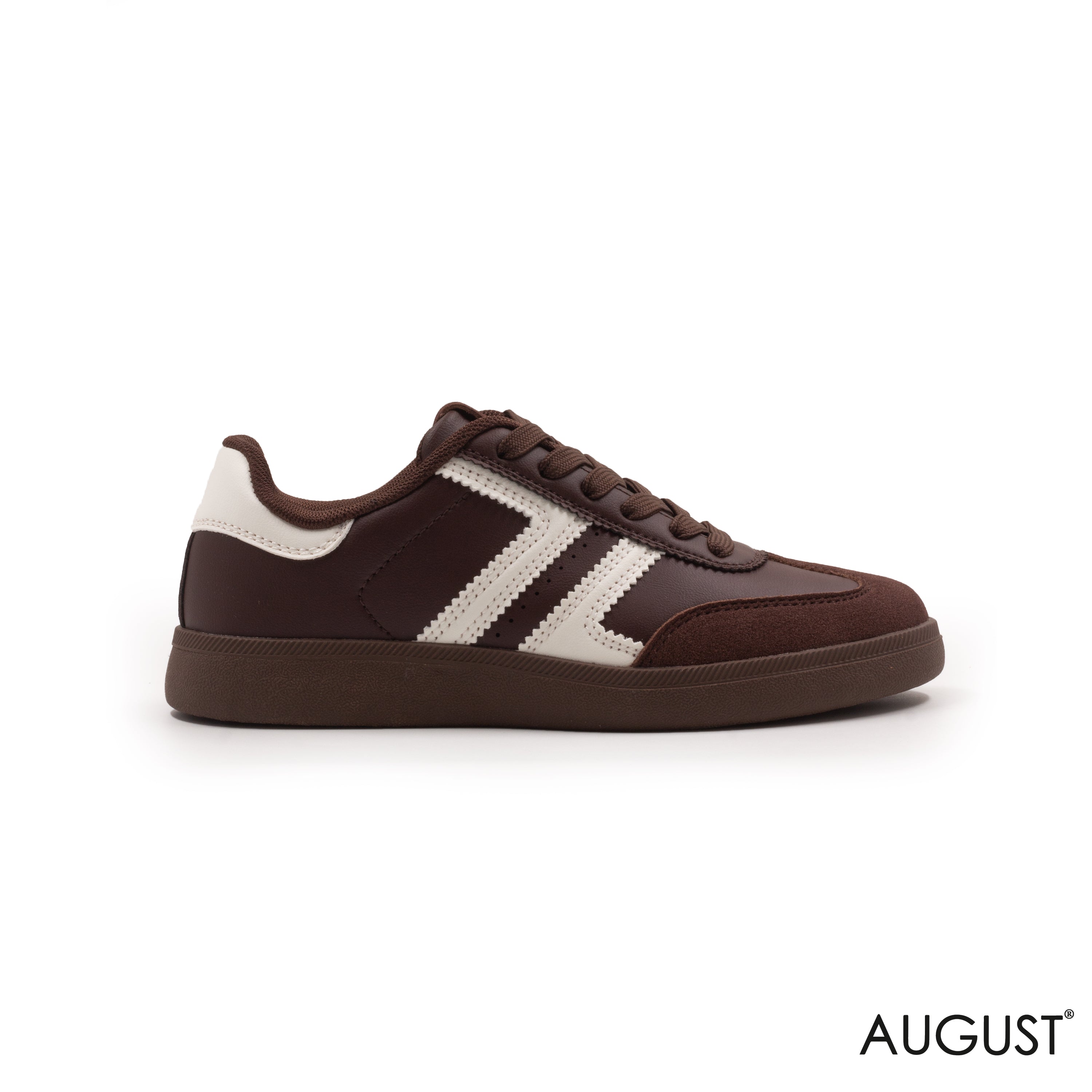 LEATHER,RUBBER SOLE,LACE-UP SNEAKER