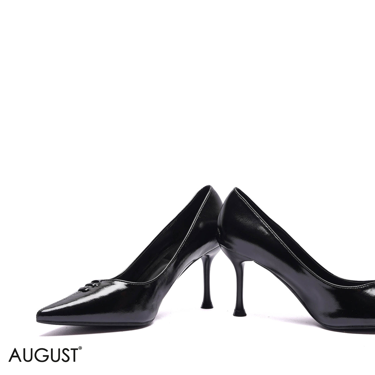 LACE-DETAIL POINTED HIGH PUMPS
