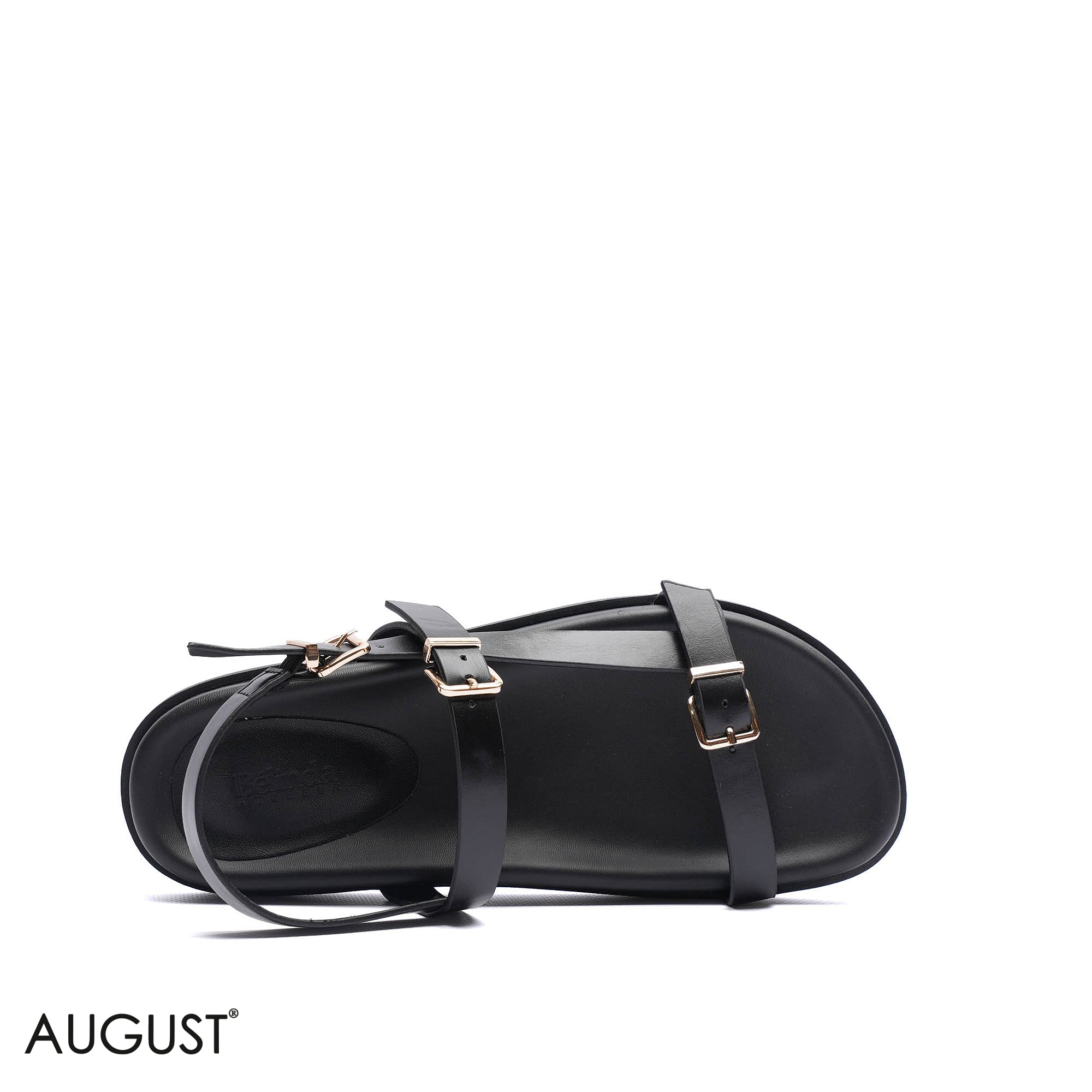 TRIPLE STRAP BUCKLE CASUAL SANDALS