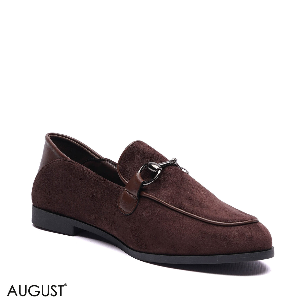 HORSEBIT SUEDE MIXED-MATERIAL LOAFERS