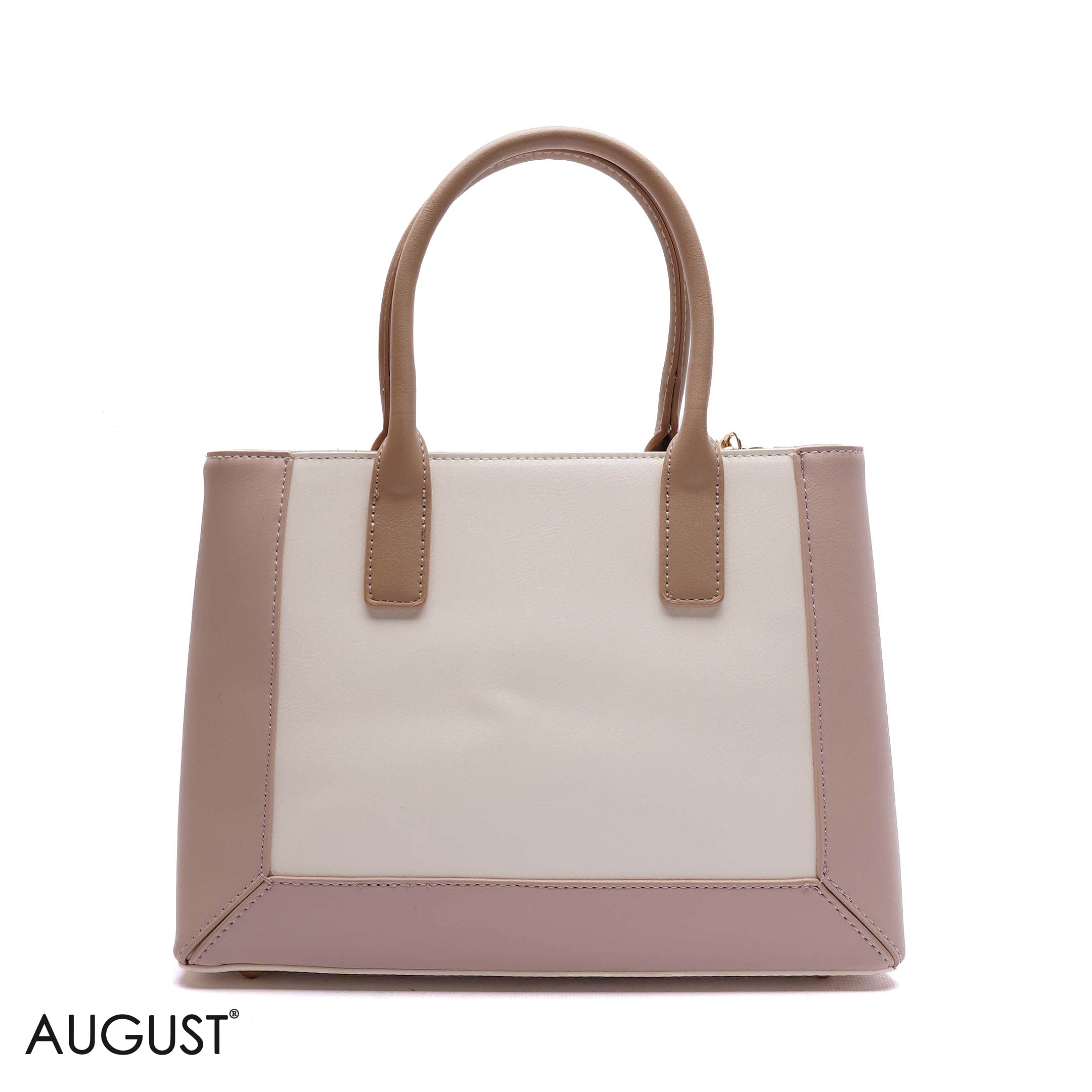 EMBOSSED FLORAL HANDBAG WITH FLOWER CHARM