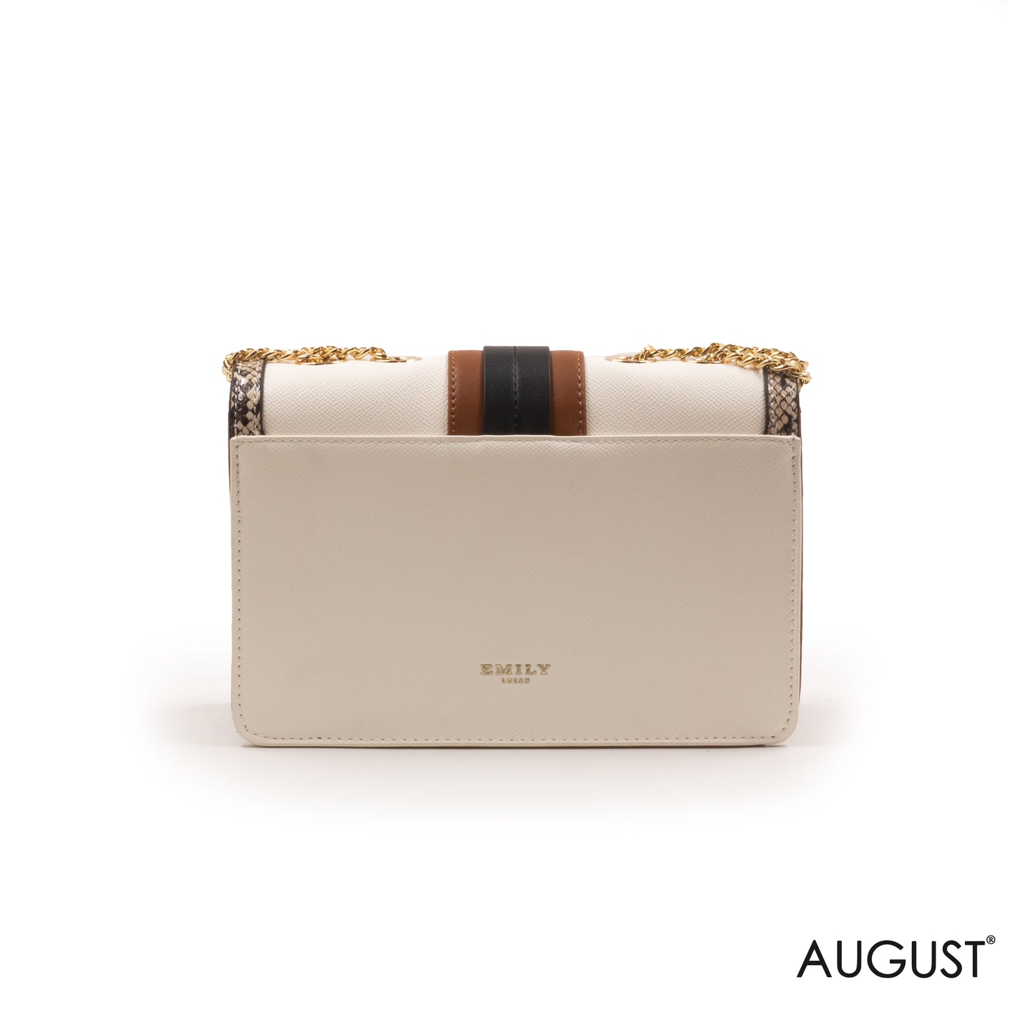 LEATHER CROSSBODY BAG WITH SNAKE DETAILS -SMALL