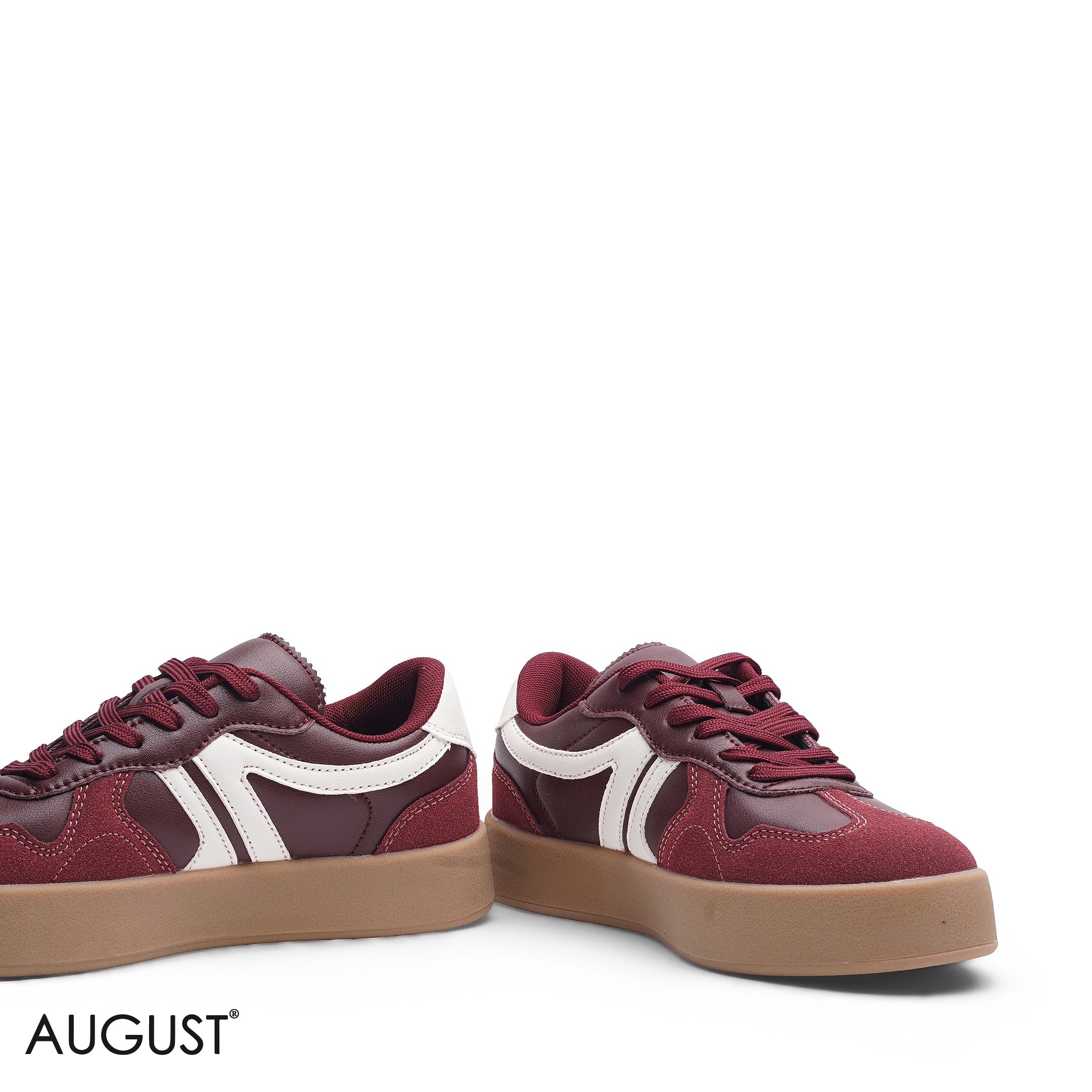 MAROON BROWN SUEDE LEATHER
SNEAKERS WITH RUBBER SOLE