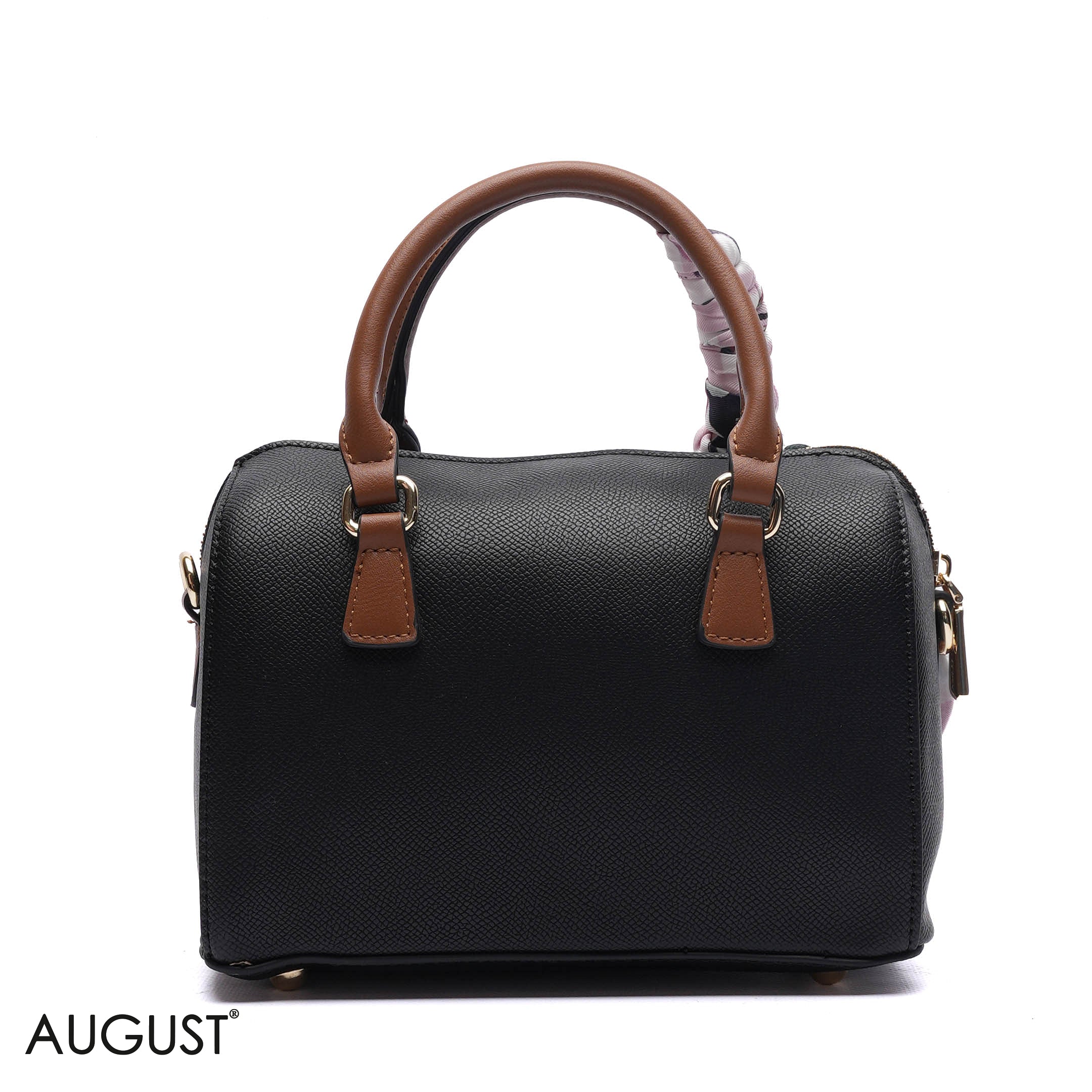 EMILY EMBOSSED LOGO BARREL BAG
