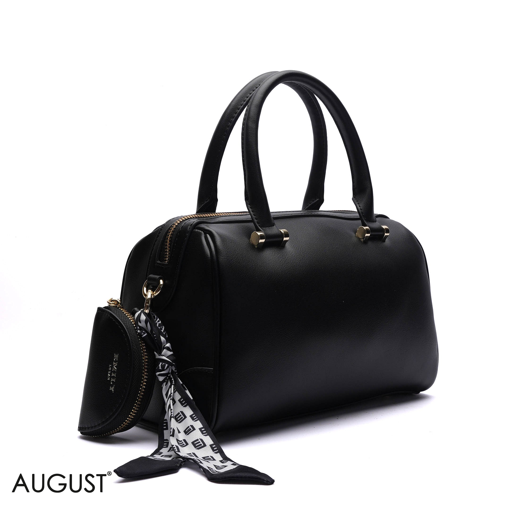 TEXTURED PANELLED BARREL BAG