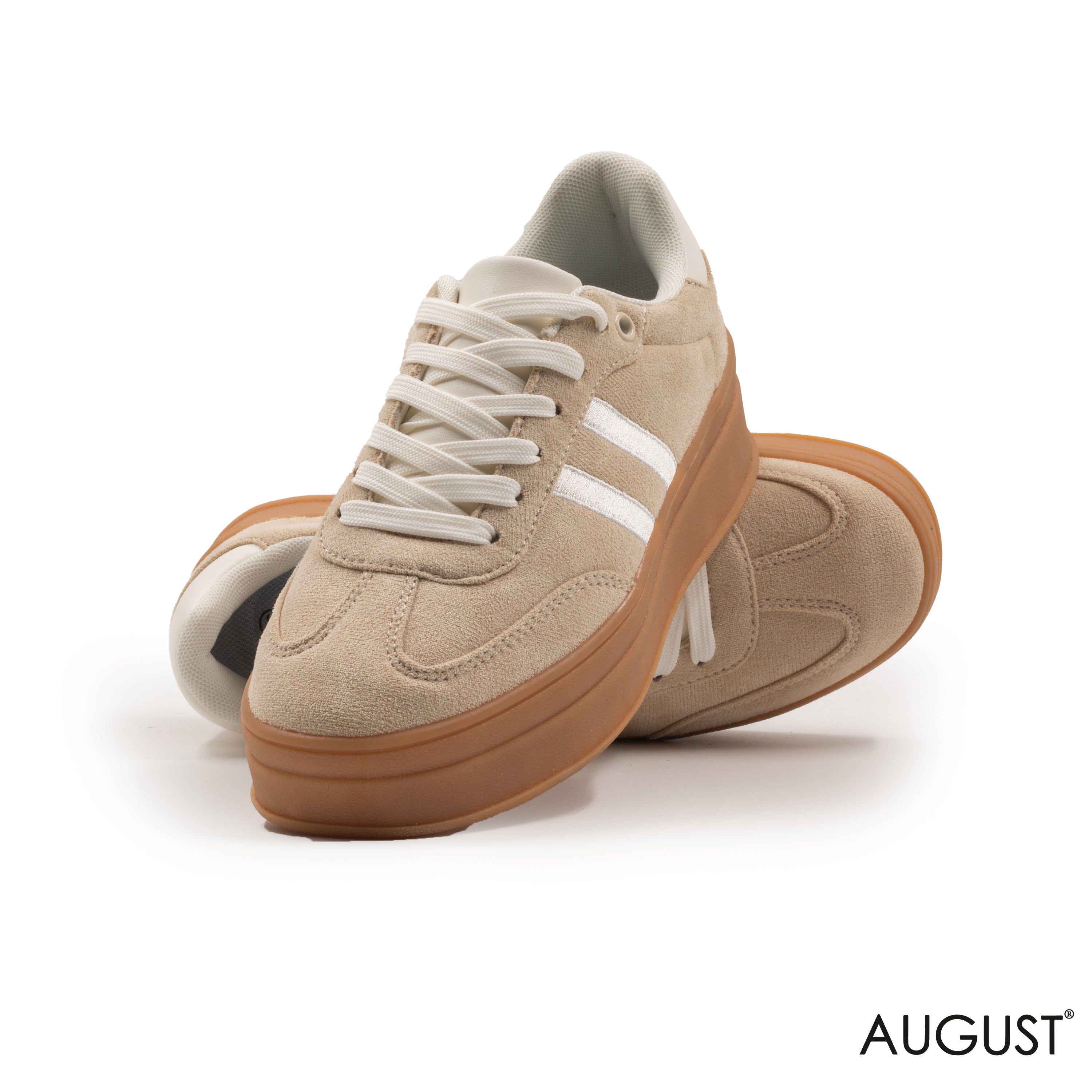 MODREN SUEDE SPORTY STRIPE, PLATFORM SNEAKERS