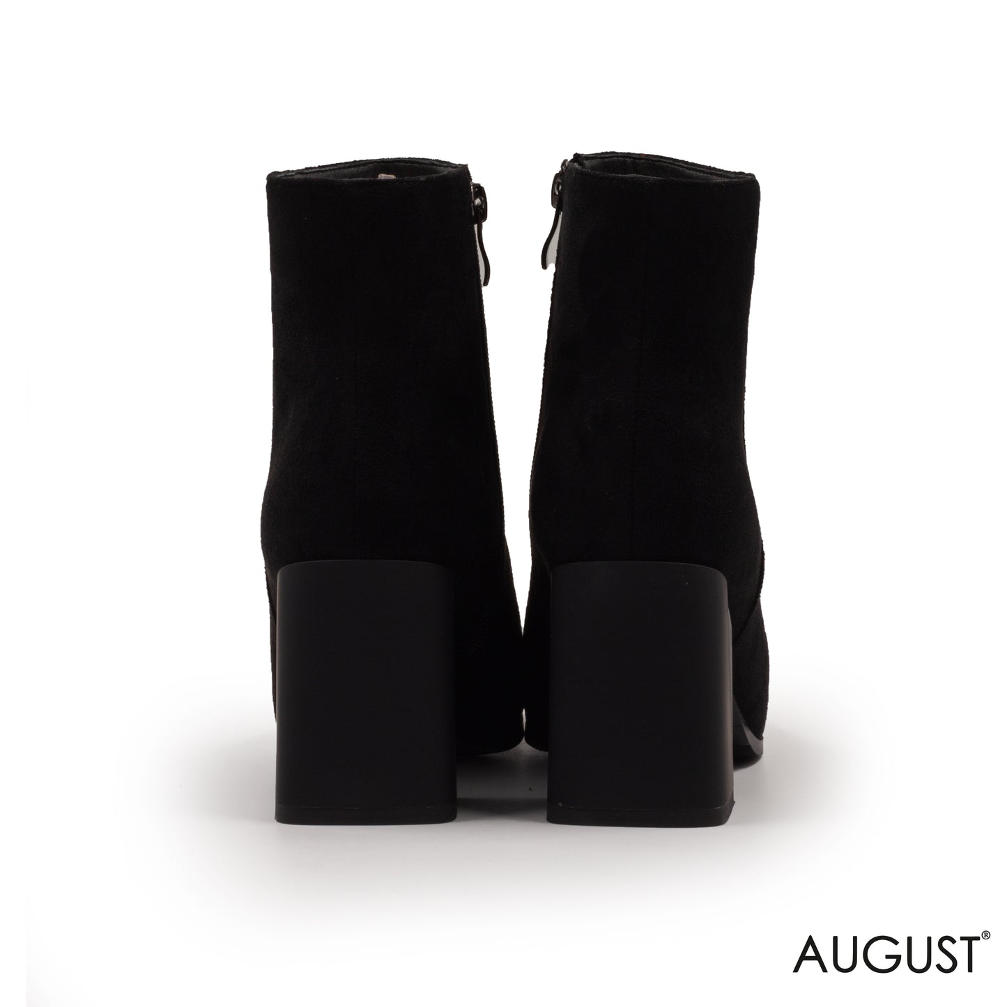 CHAMOIS HIGH-HEEL ANKLE BOOTS