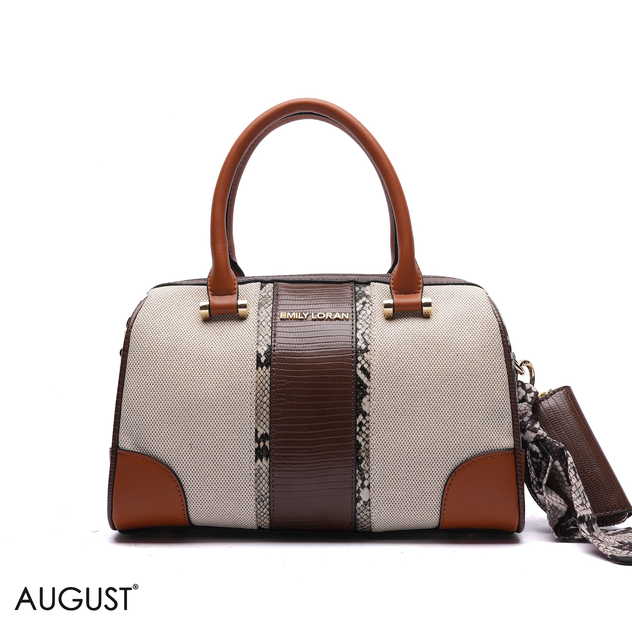 TEXTURED PANELLED BARREL BAG