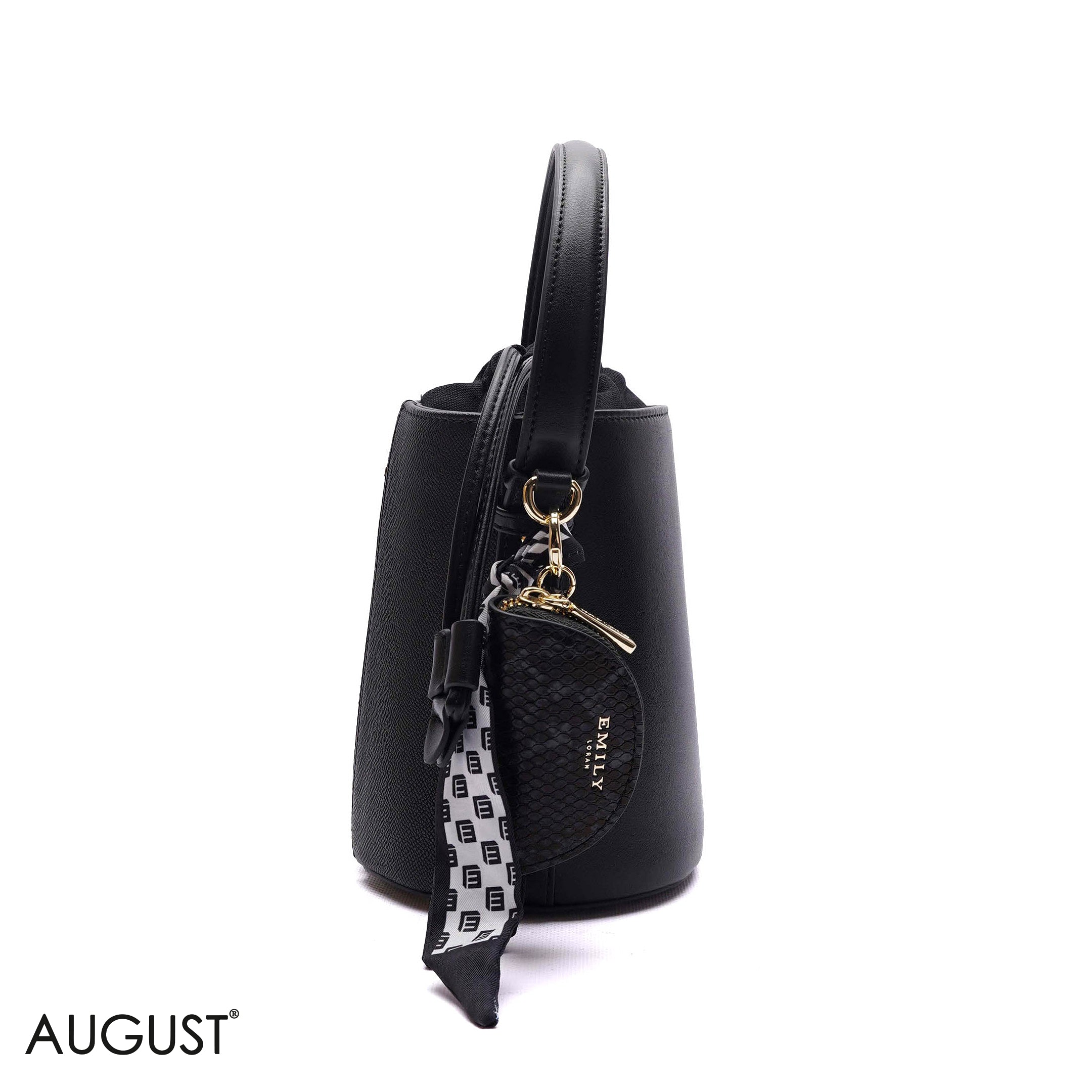 ELEGANT DRAWSTRING BUCKET BAG
