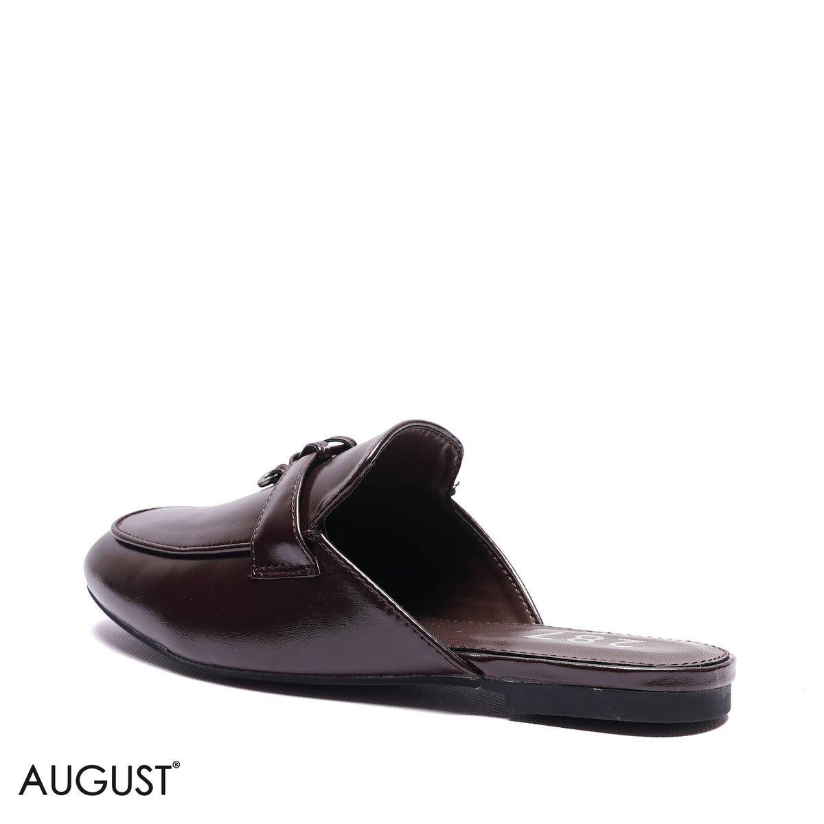 CROC-EMBOSSED HORSEBIT BACKLESS MULES