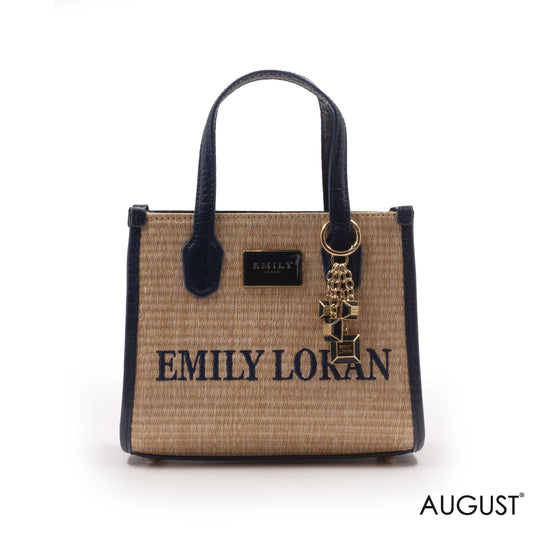 WOVEN FABRIC WITH CHEVRON PATTERNS BAG - SMALL