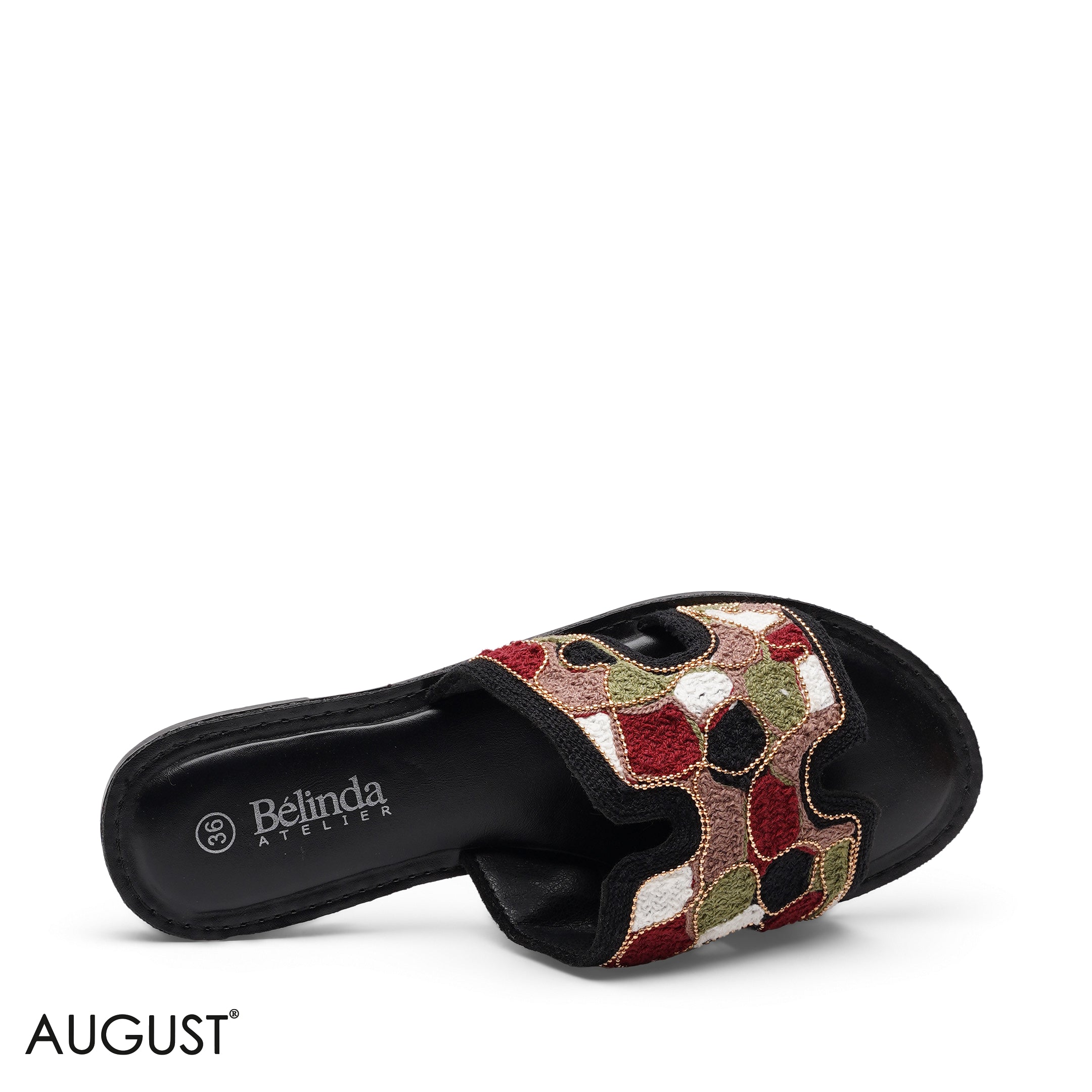 EMBROIDERED CUTOUT TEXTILE SLIPPERS
