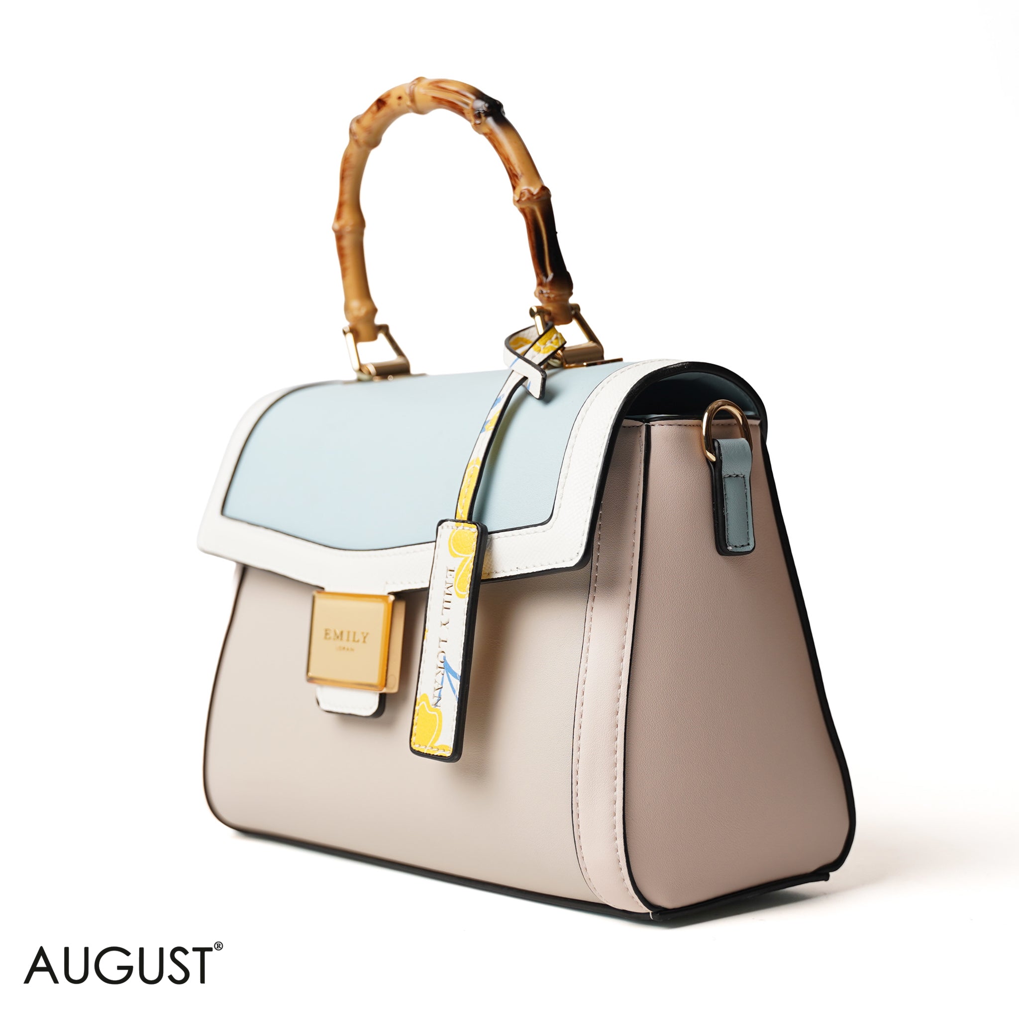 NUDE WITH BOMBOO HANDLE SOFT LEATHER - MED