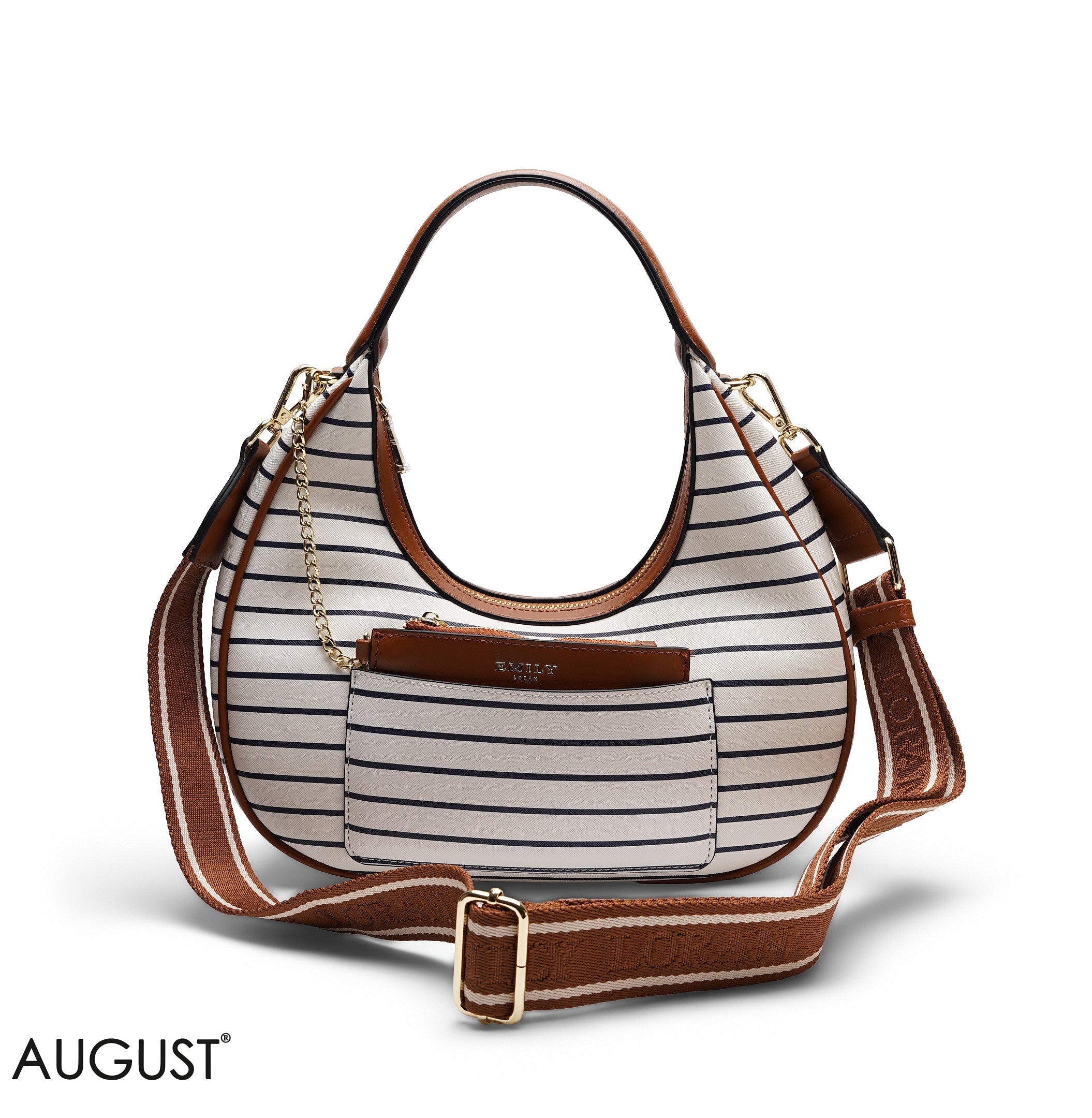 HOBO BAG WITH POUCH AND WEBBING STRAP