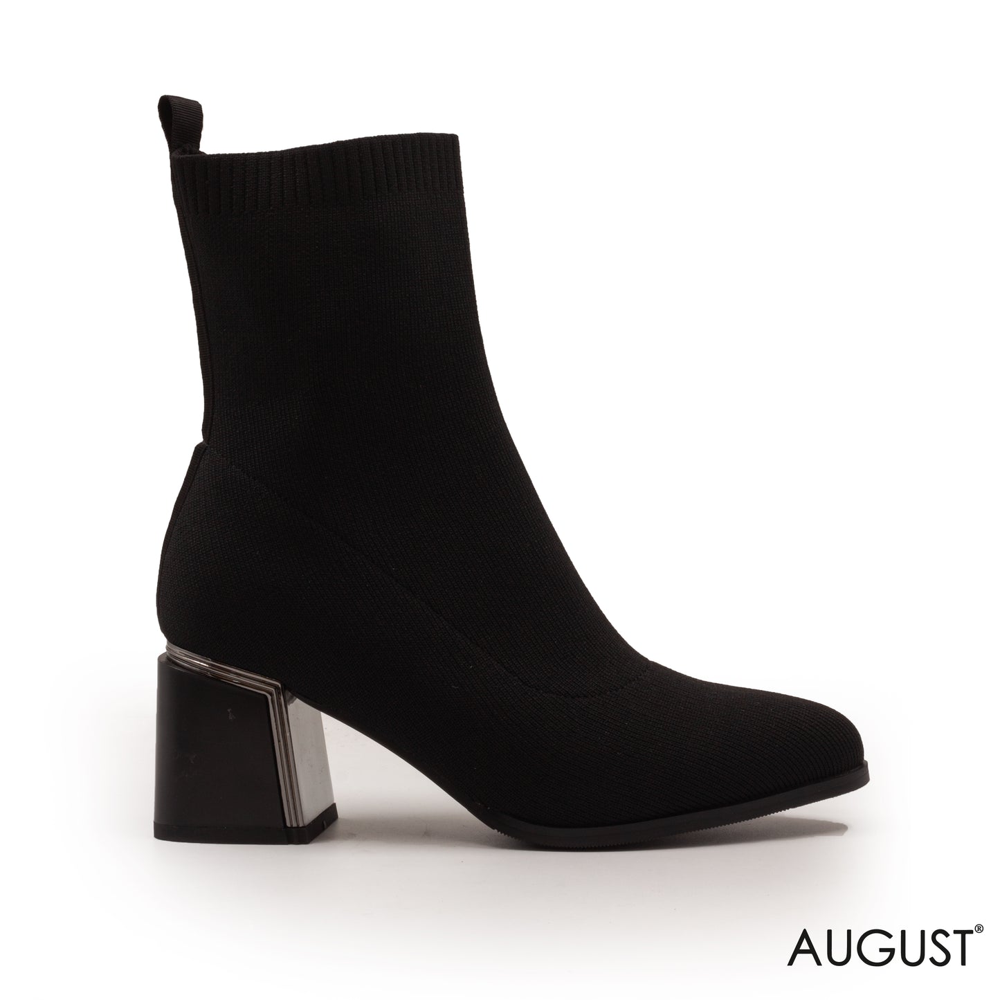 FABRIC HIGH-HEEL ANKLE BOOTS