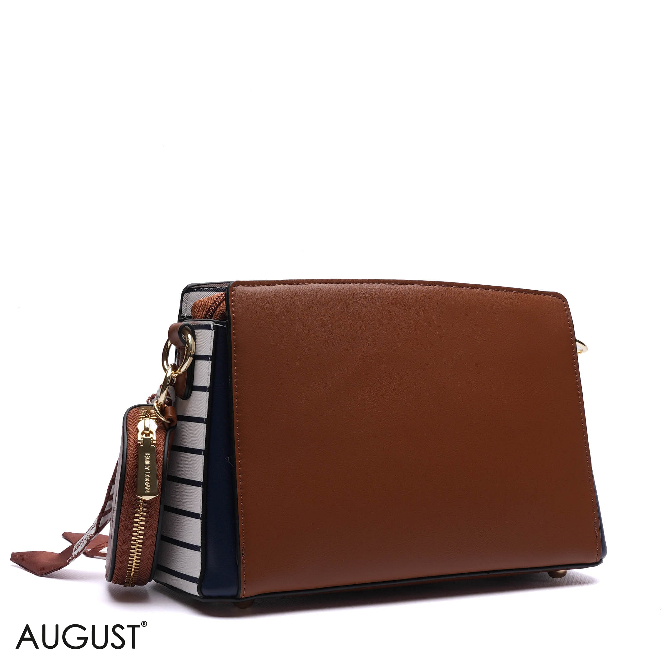 EMBOSSED FLORAL CROSSBODY BAG WITH POUCH