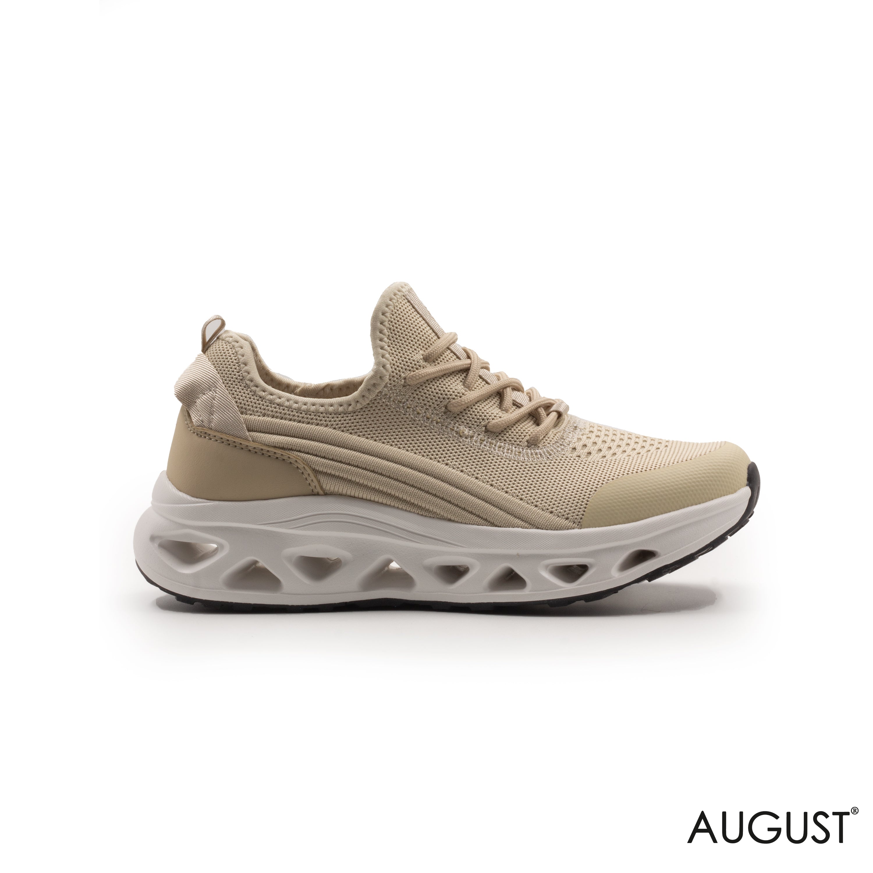 KNIT UPPER SNEAKERS CUSHIONED MIDSOLE, RUBBER OUTSOLE