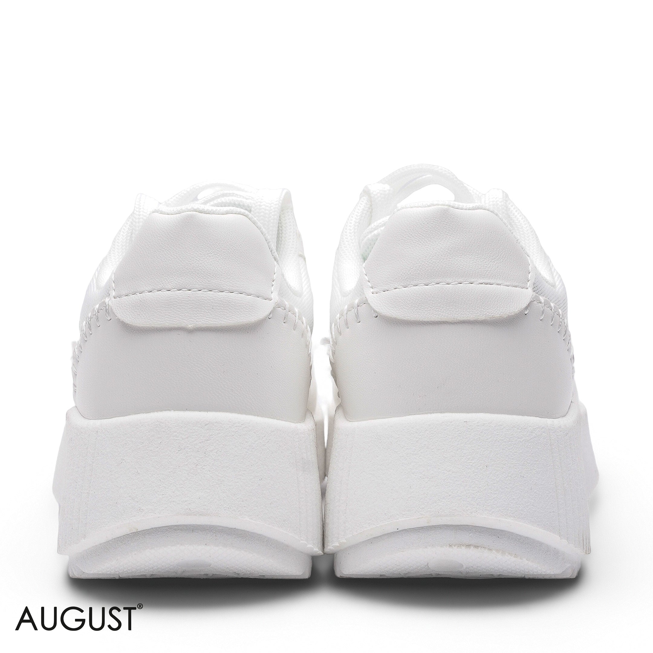 ELEGANT CLASSIC WHITE MESH RUNNING SNEAKER