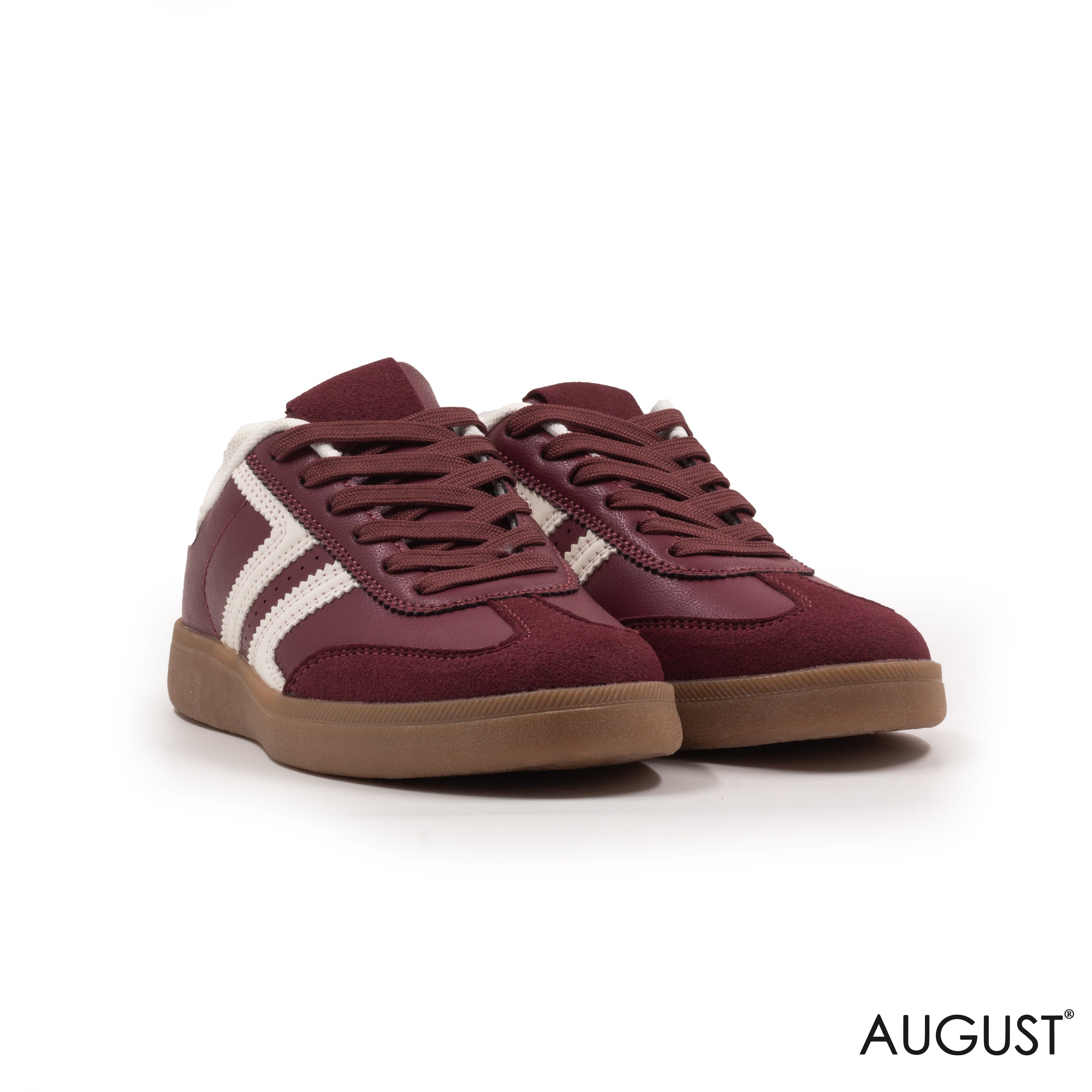 LEATHER,RUBBER SOLE,LACE-UP SNEAKER