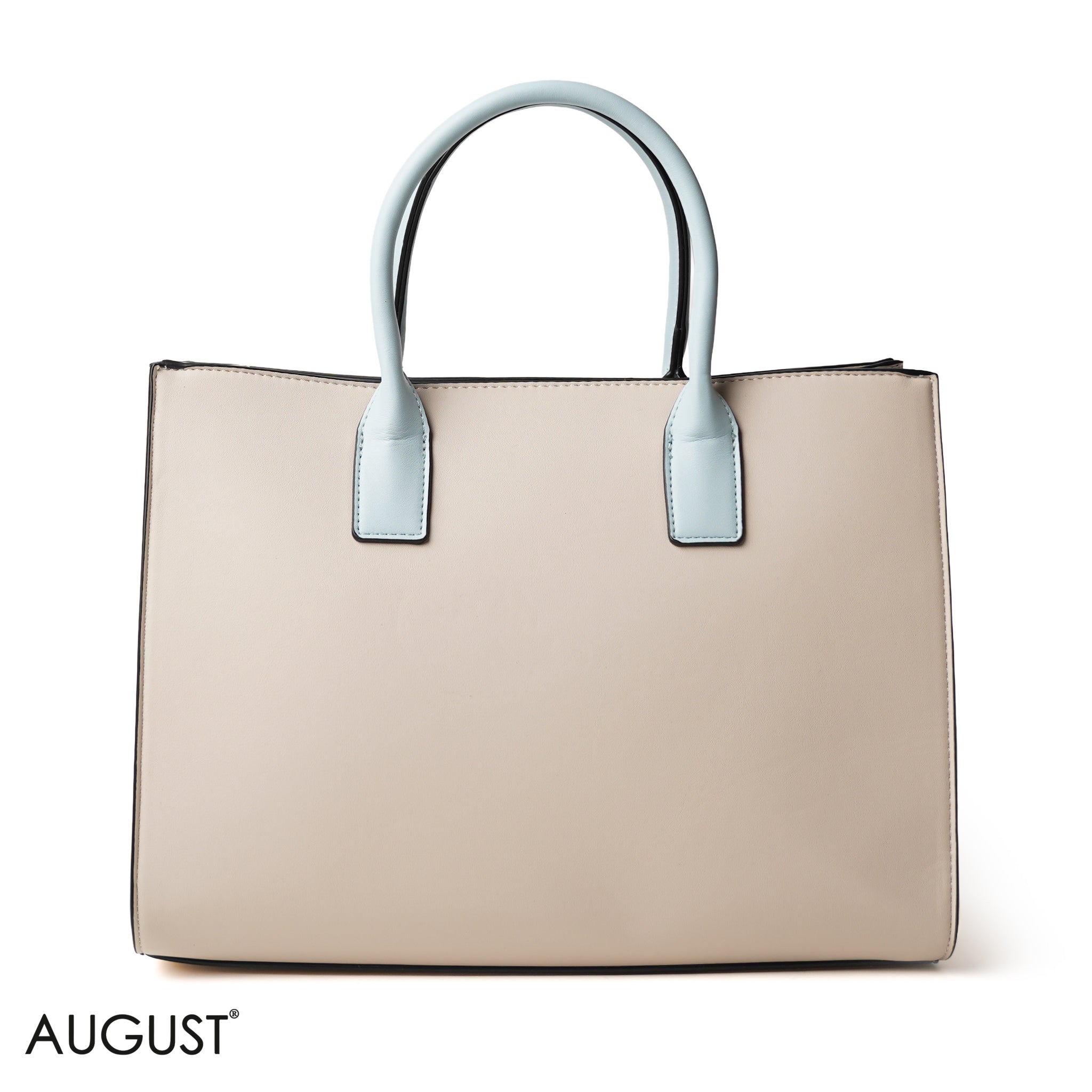 WHITE AND COLOURFUL HANDBAG WITH CROCODILE PRINT - LARGE