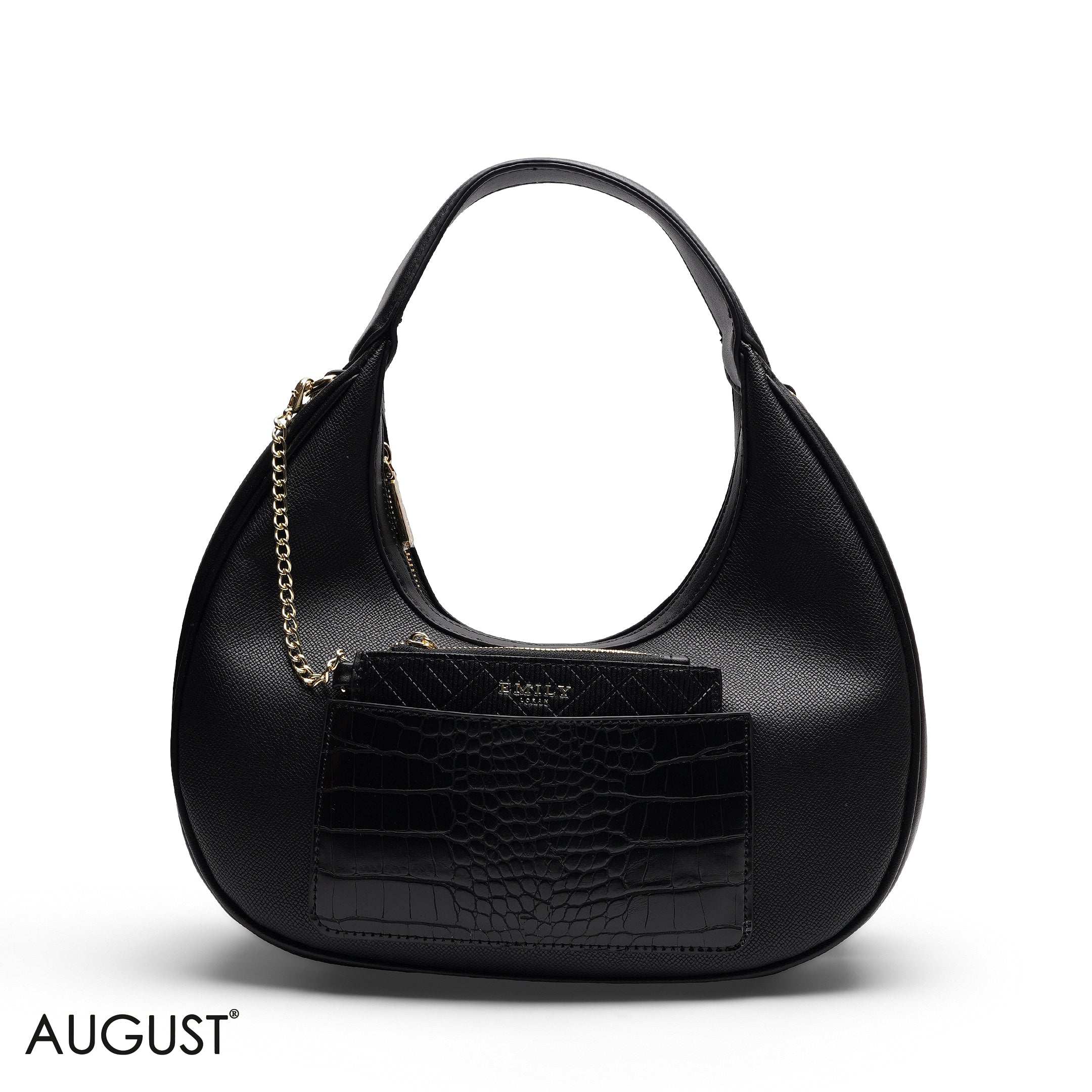 HOBO BAG WITH POUCH AND WEBBING STRAP