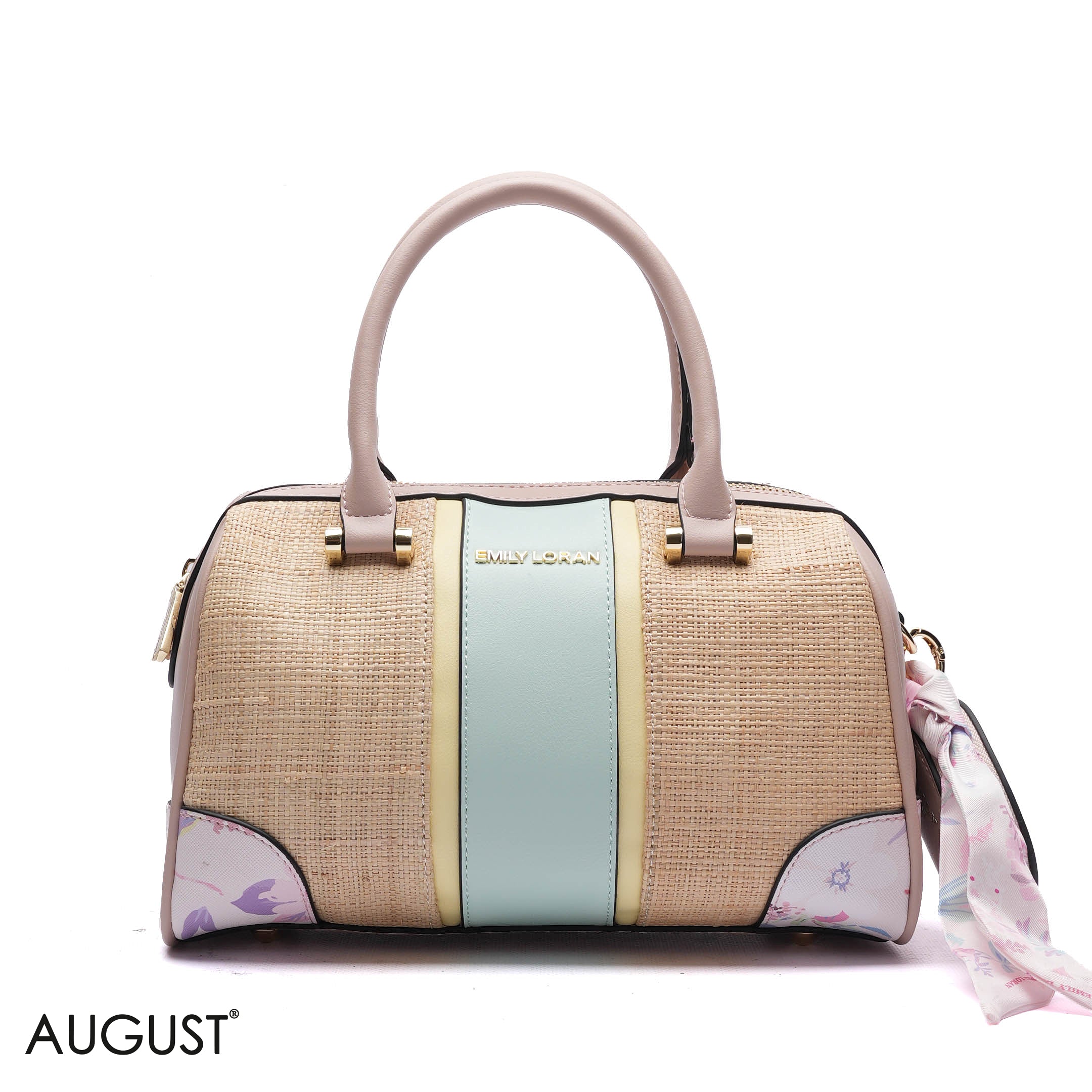 TEXTURED PANELLED BARREL BAG