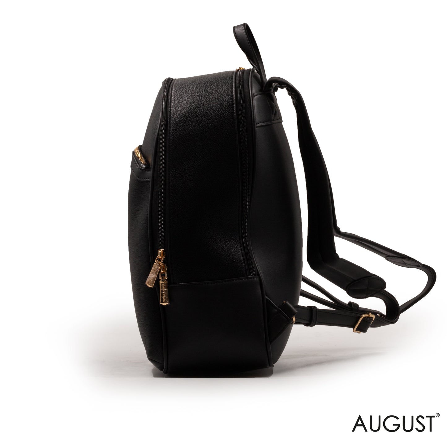 BALCK LEATHER EMILY LORAN BACK BAG - LARG