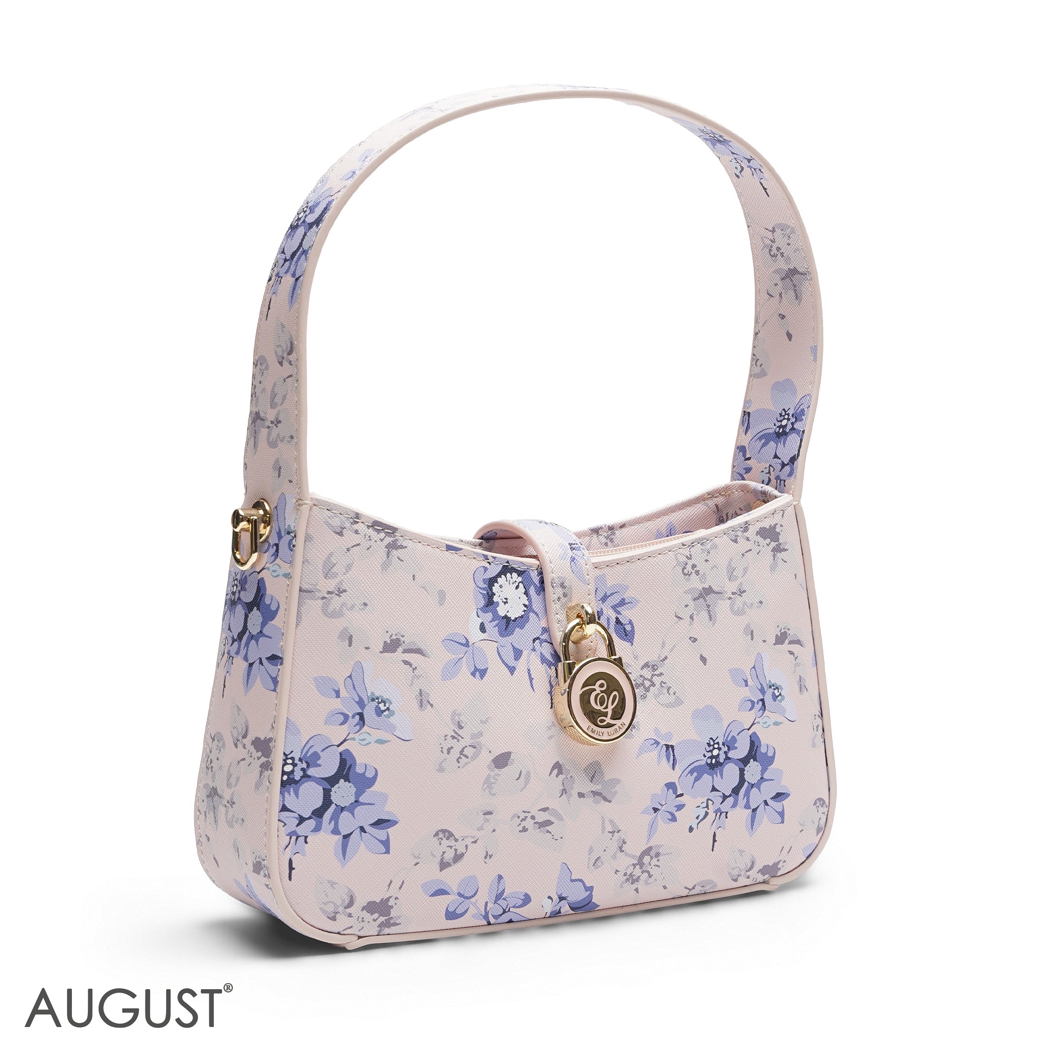 LAVENDER FLORAL BAGUETTE BAG