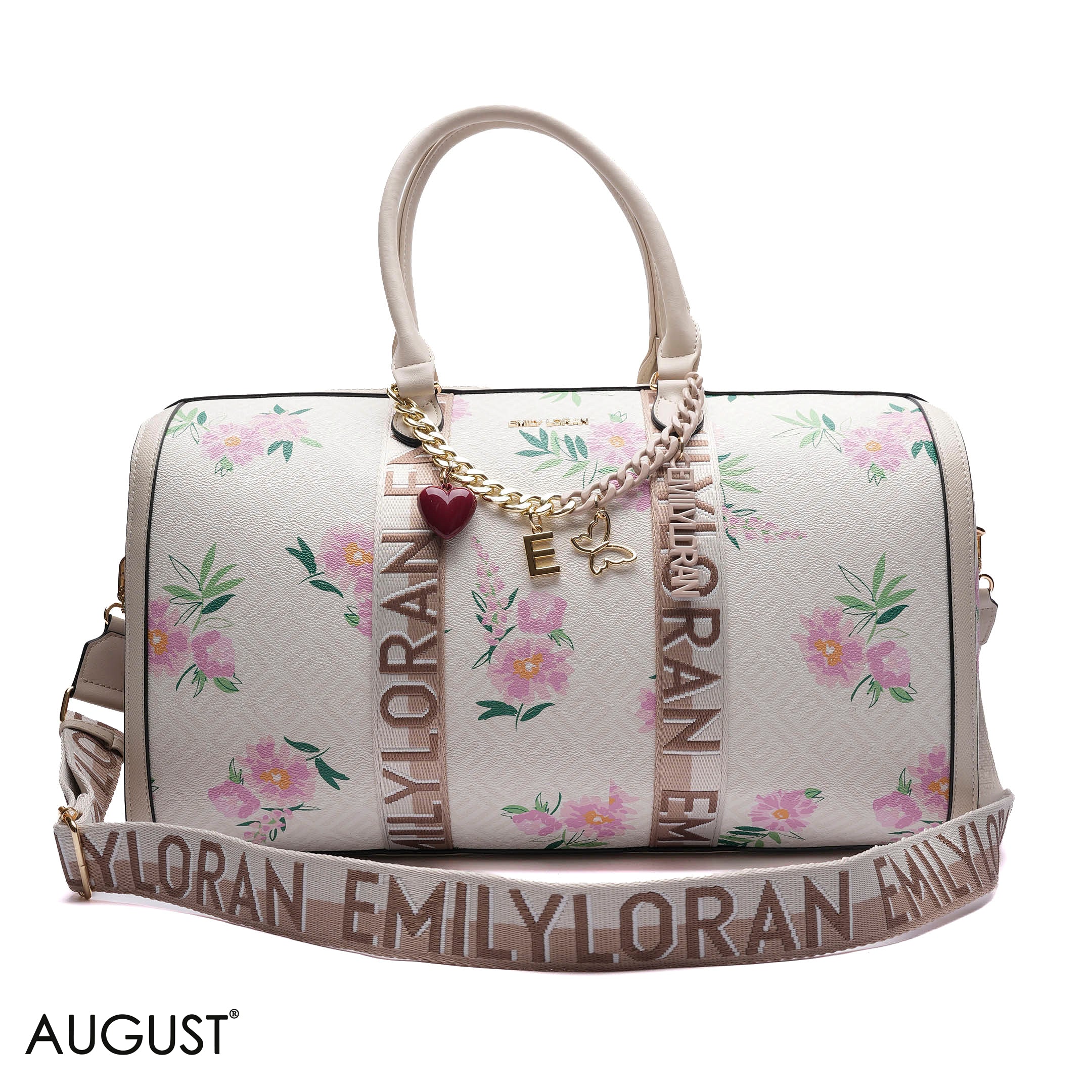 MONOGRAM BARREL BAG WITH CHARM CHAIN - LARGE
