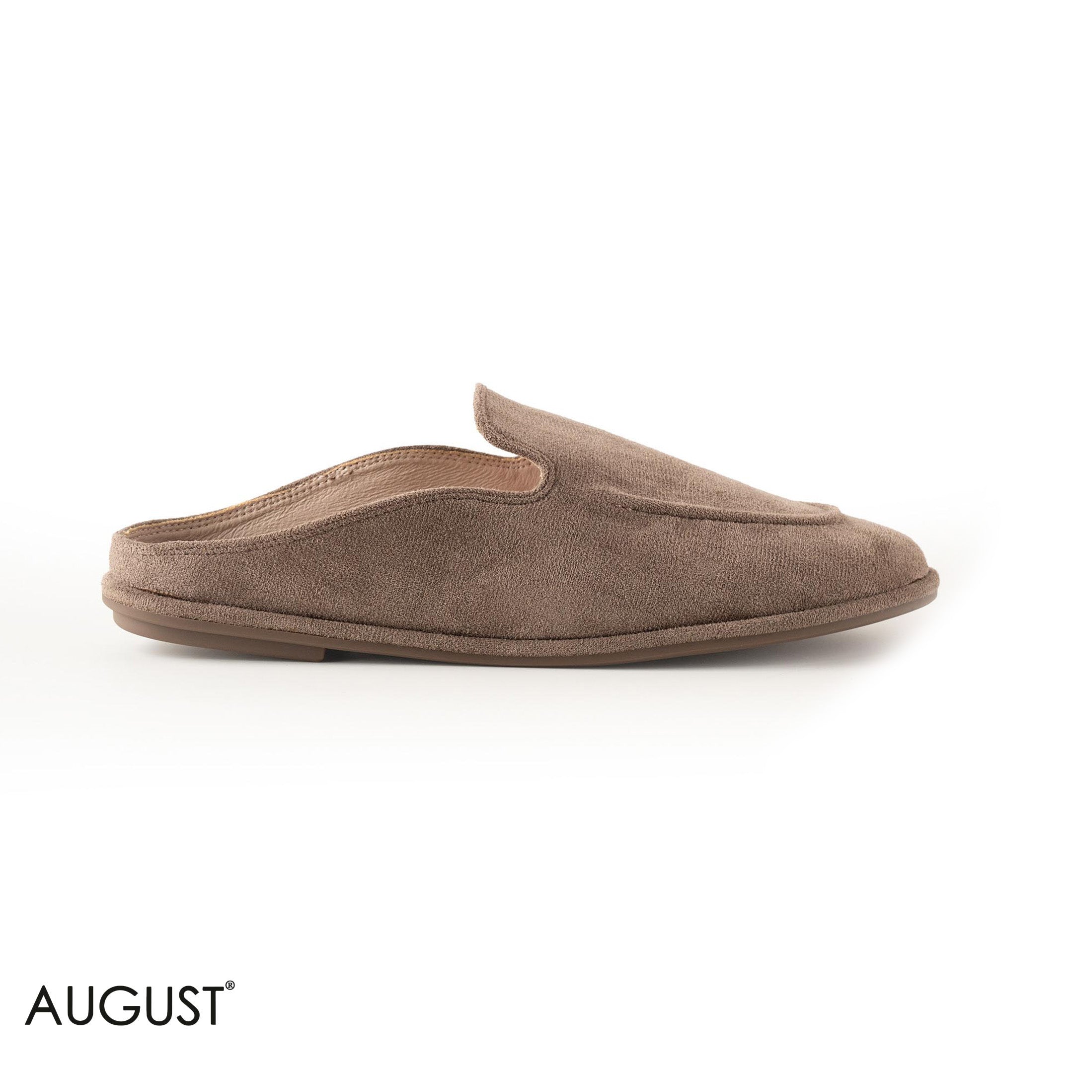 KHAKI SUEDE LEATHER WITH THIN SLIPPERS