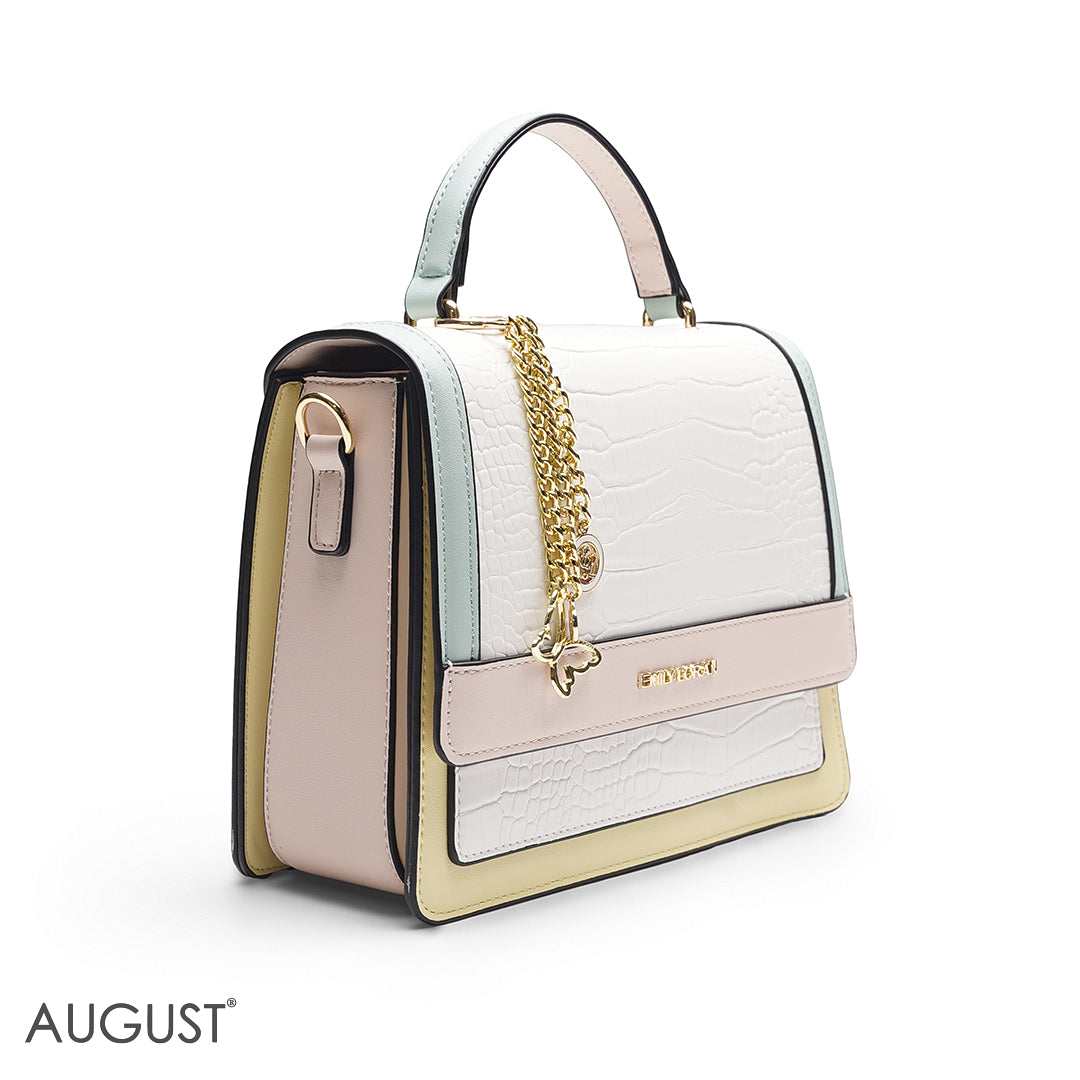 MULTI-COLOUR PASTEL SATCHEL BAG