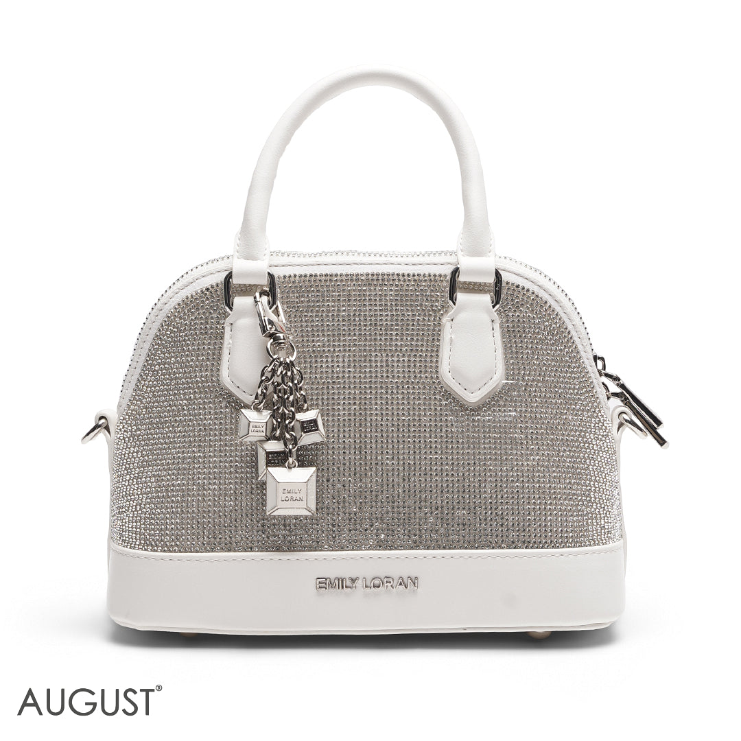 SILVER GLITTER DOME BAG