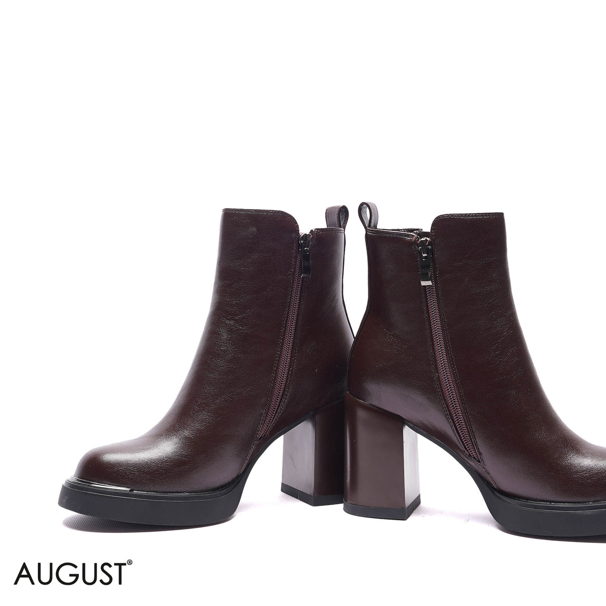 PLATFORM BLOCK HEEL ANKLE BOOTS