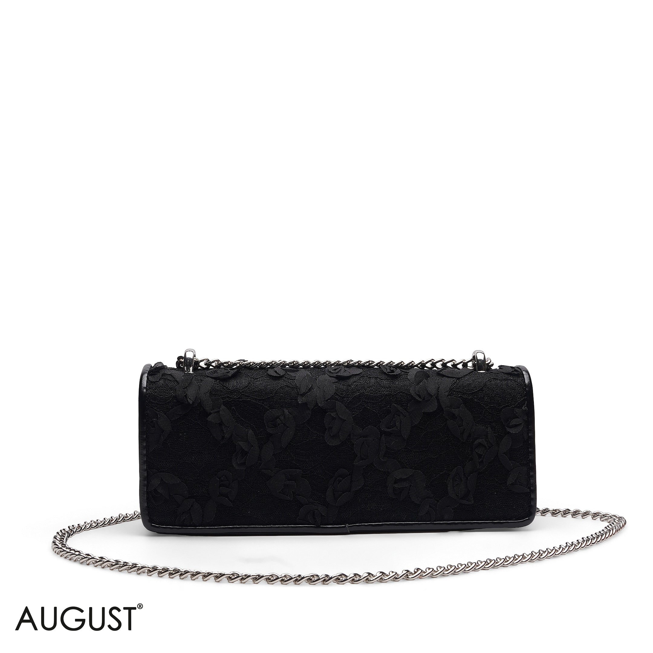 BLACK STRIPED TEXTURE HARD SHELL BOX CLUTCH