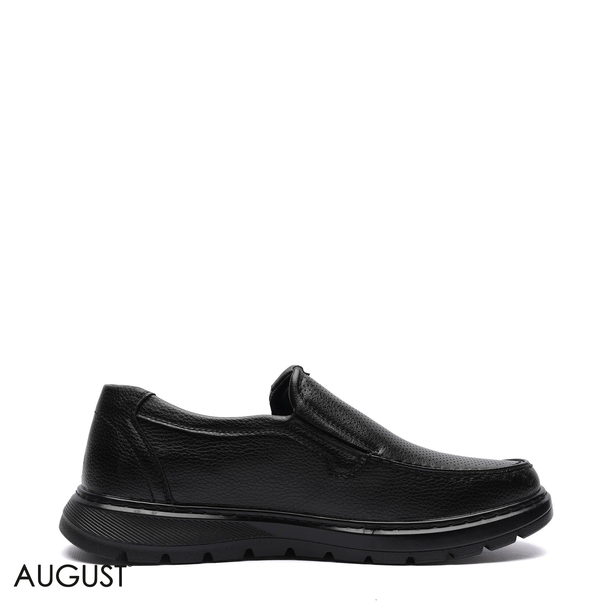 Premium Leather Perforated Slip-Ons