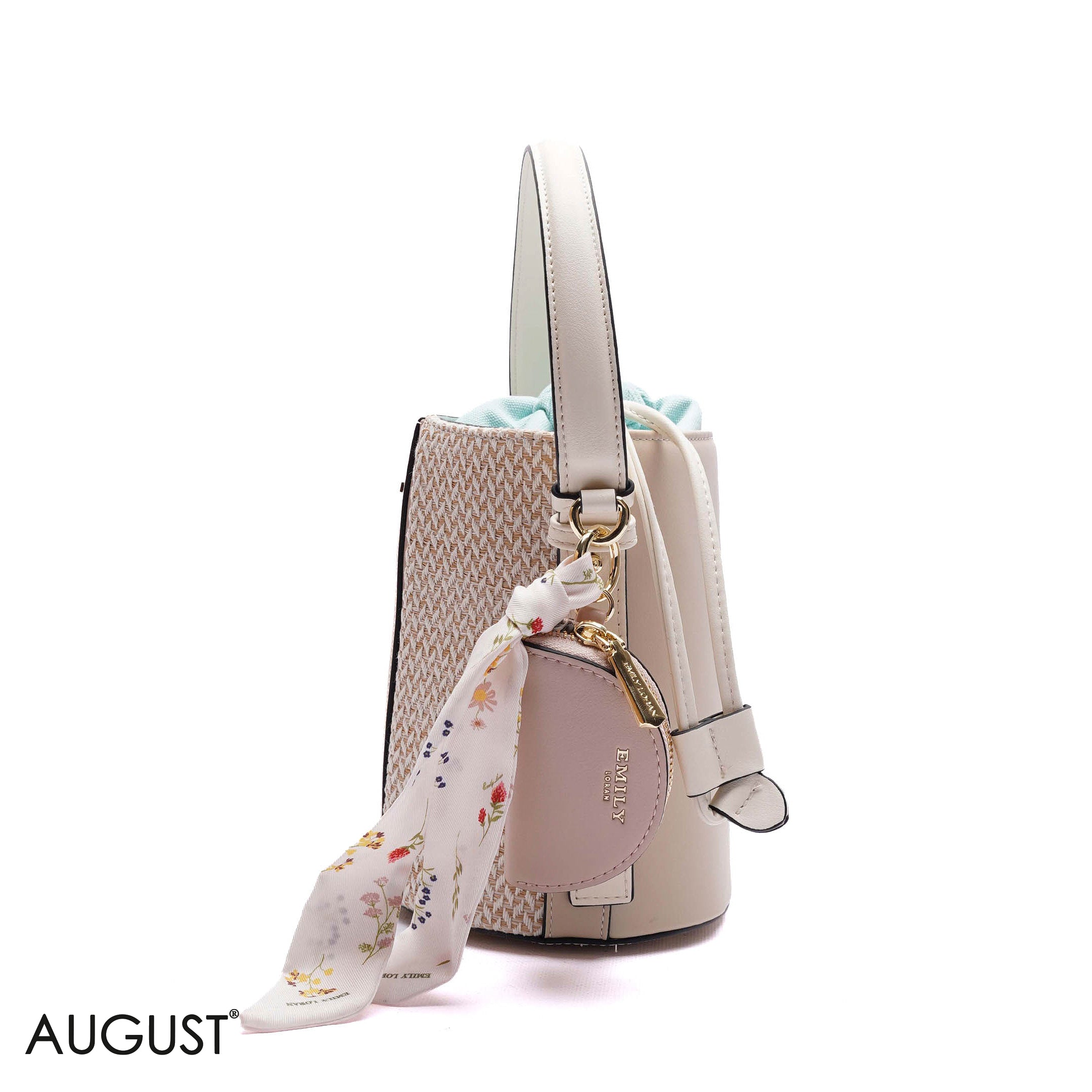 ELEGANT DRAWSTRING BUCKET BAG