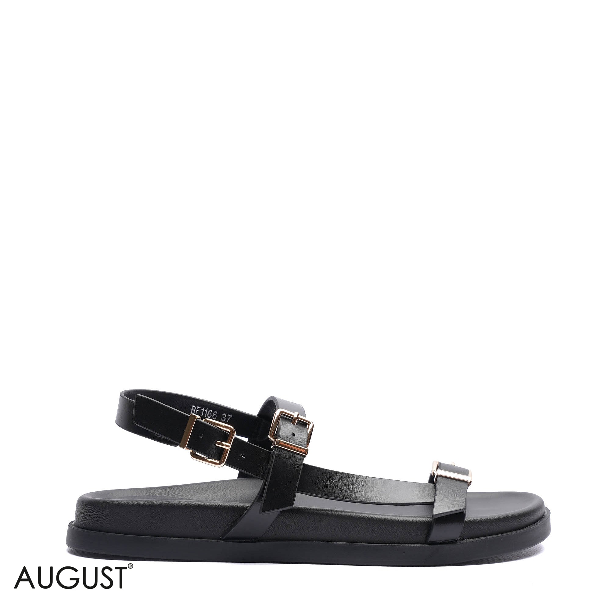 TRIPLE STRAP BUCKLE CASUAL SANDALS