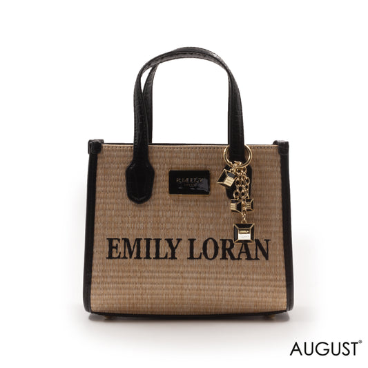 WOVEN FABRIC WITH CHEVRON PATTERNS BAG - SMALL