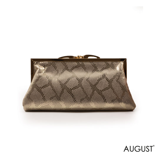 MINI METALLIC SNAKE CLUTCH BAG