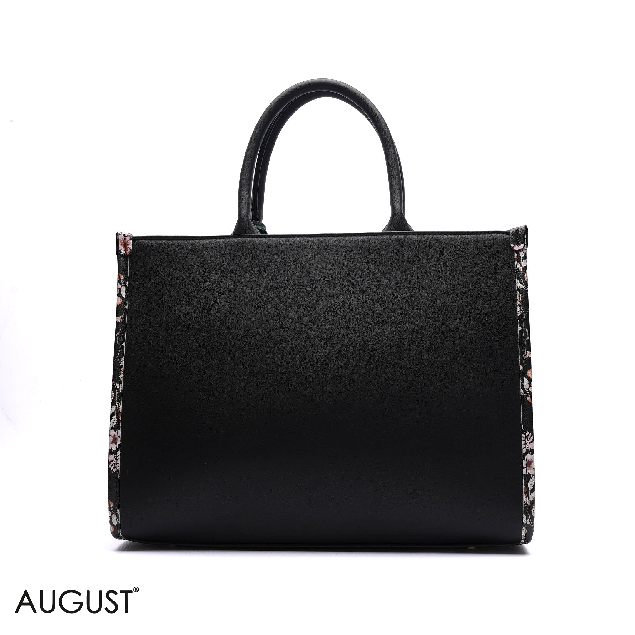 EMBOSSED LOGO TOTE BAG WITH TASSEL CHARM - LARGE