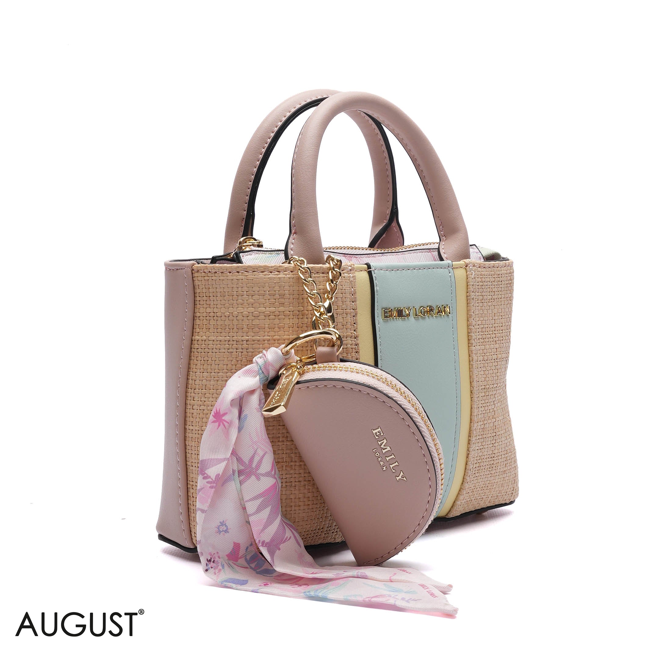 PANELLED HANDBAG WITH COIN POUCH - SMALL