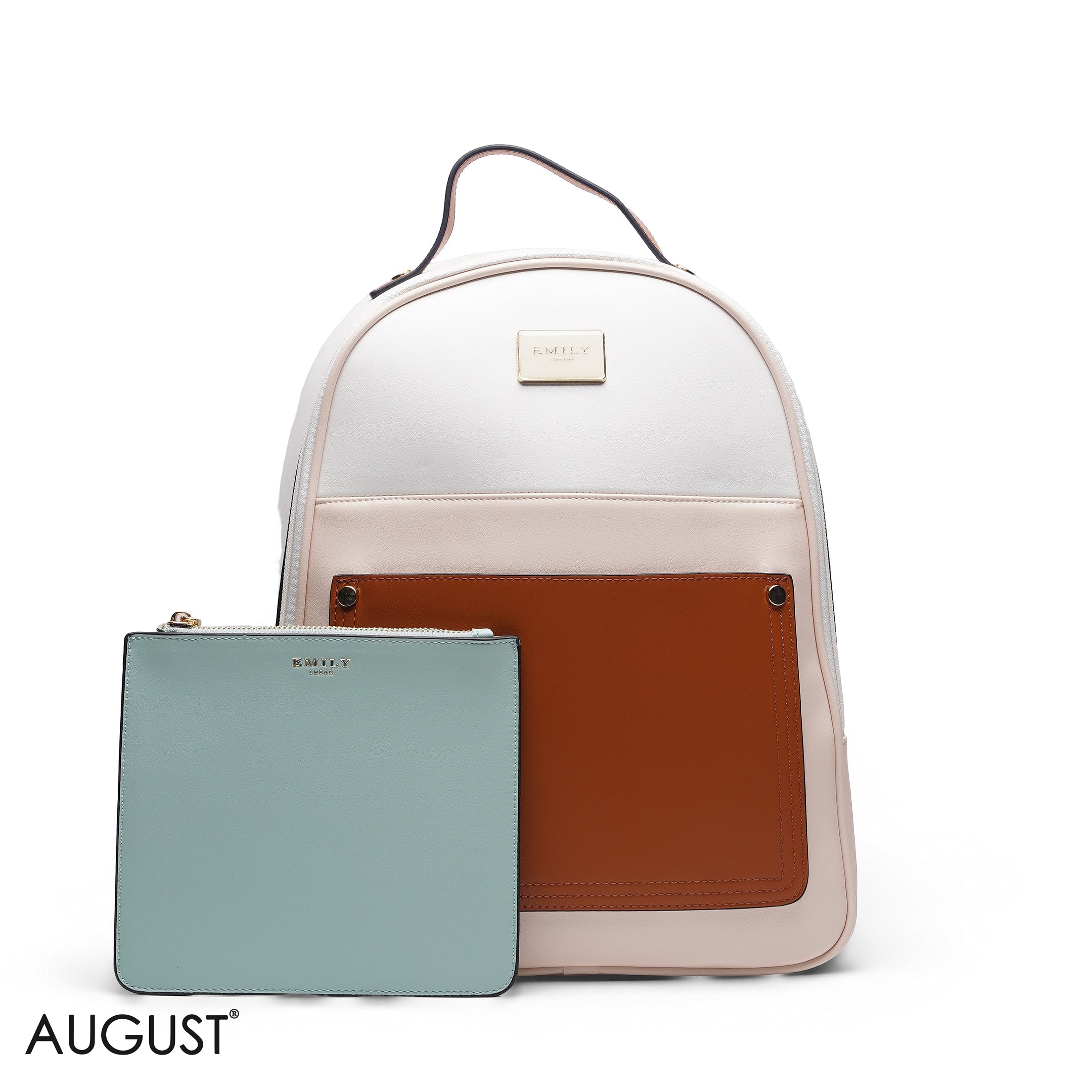 MULTI COLOR BACKPACK BAG WITH FRONT POUCH - LARGE